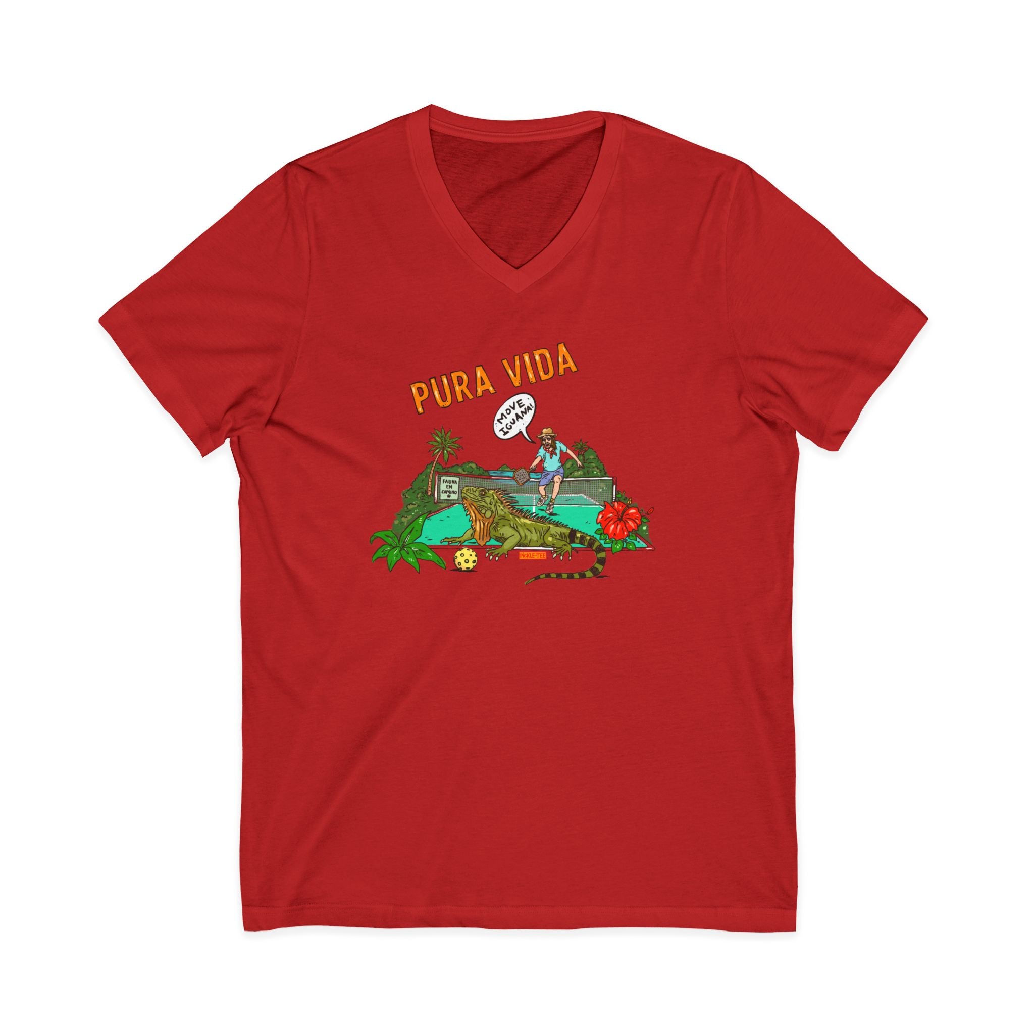Iguana Pickleball Unisex V-Neck Tee