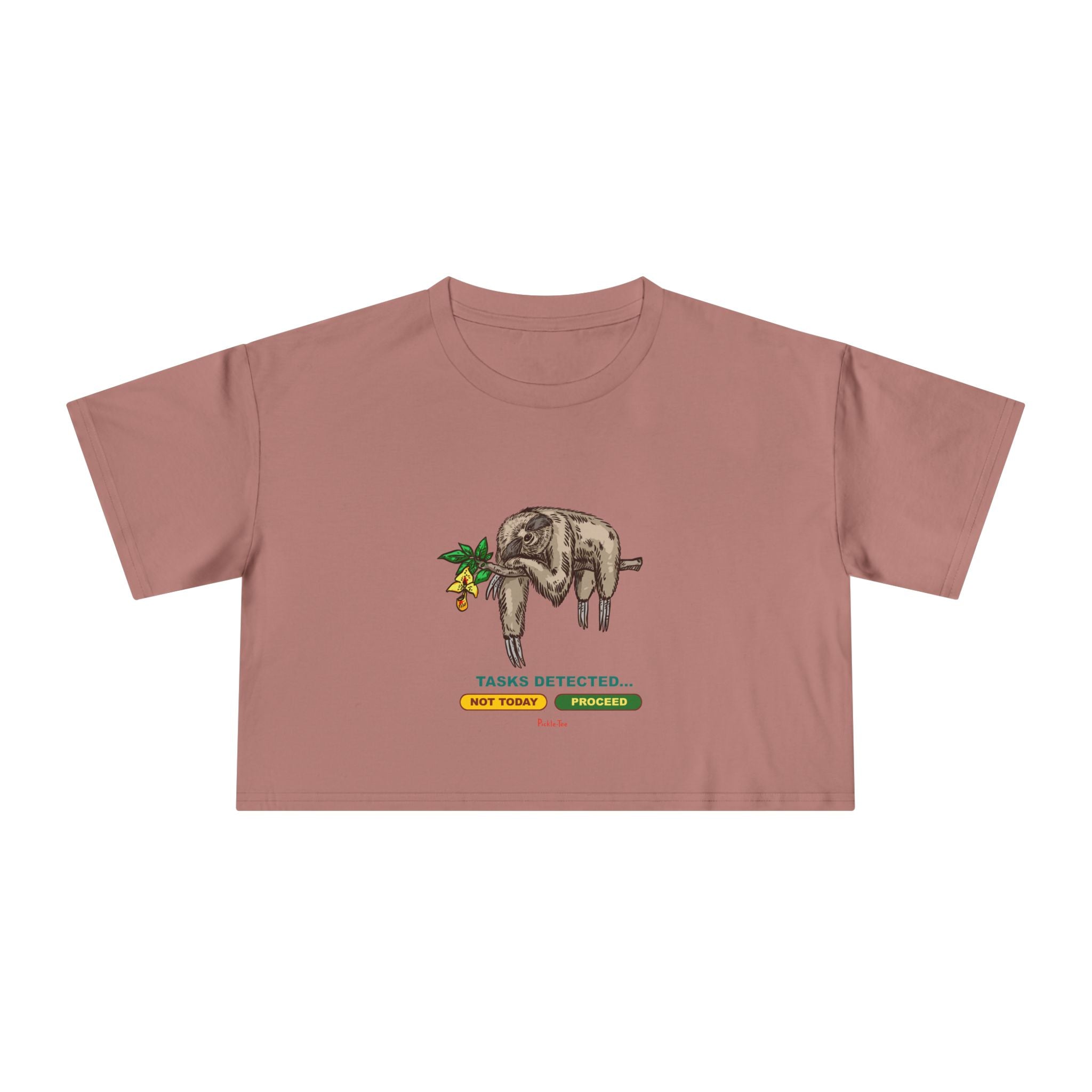Sloth Tasks Women's Crop Tee