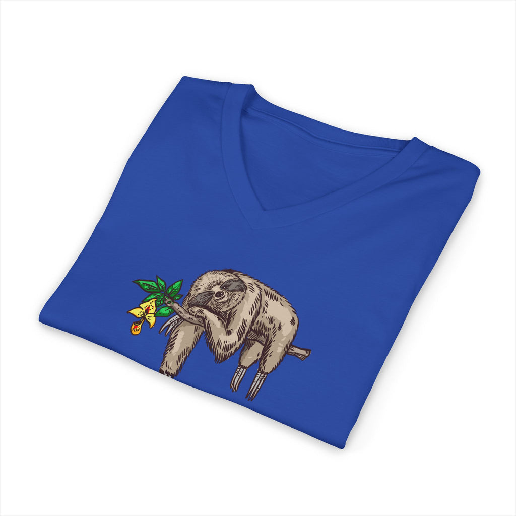 Sloth Tasks Unisex V-Neck Tee