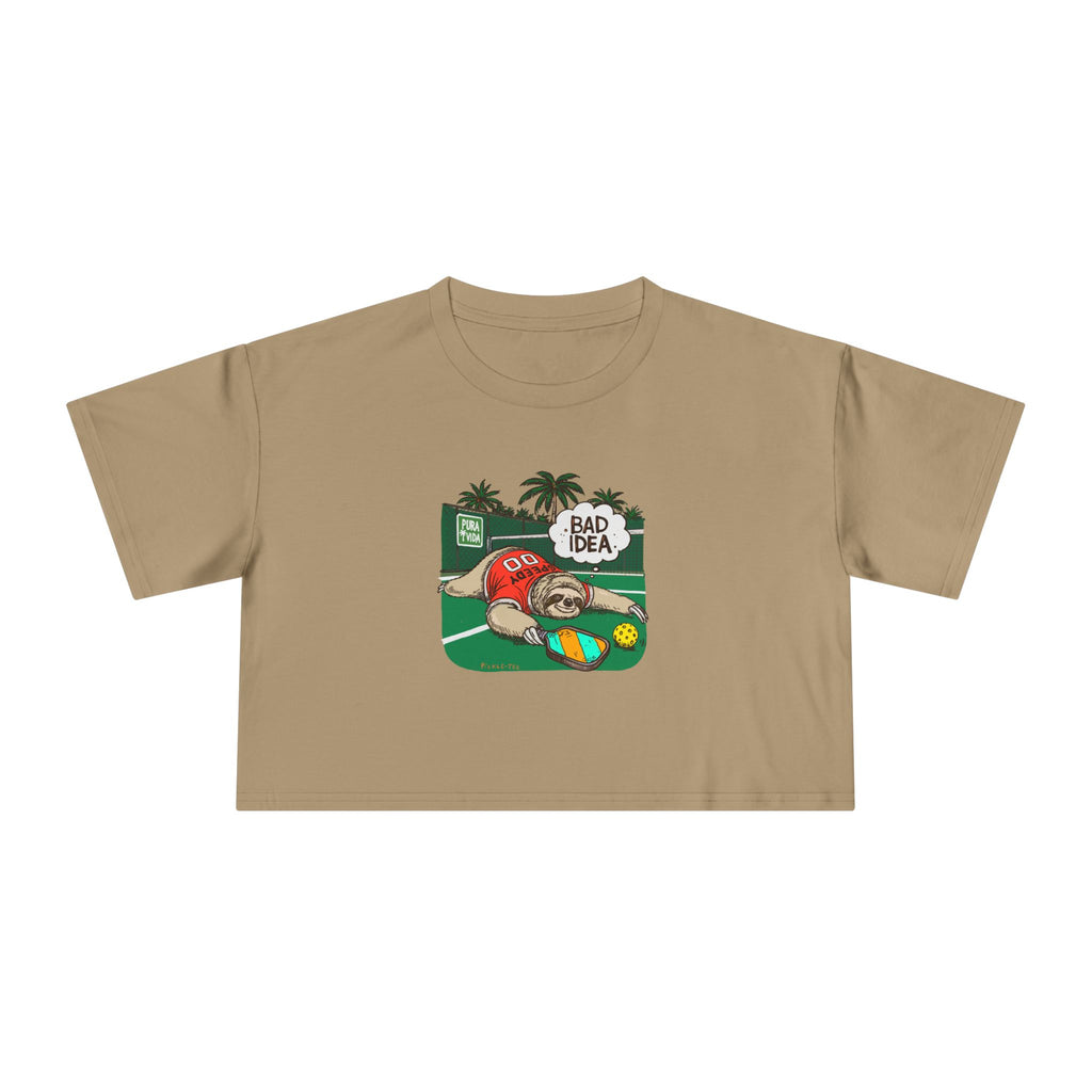 Pickleball Speedy the Sloth Women's Crop Tee