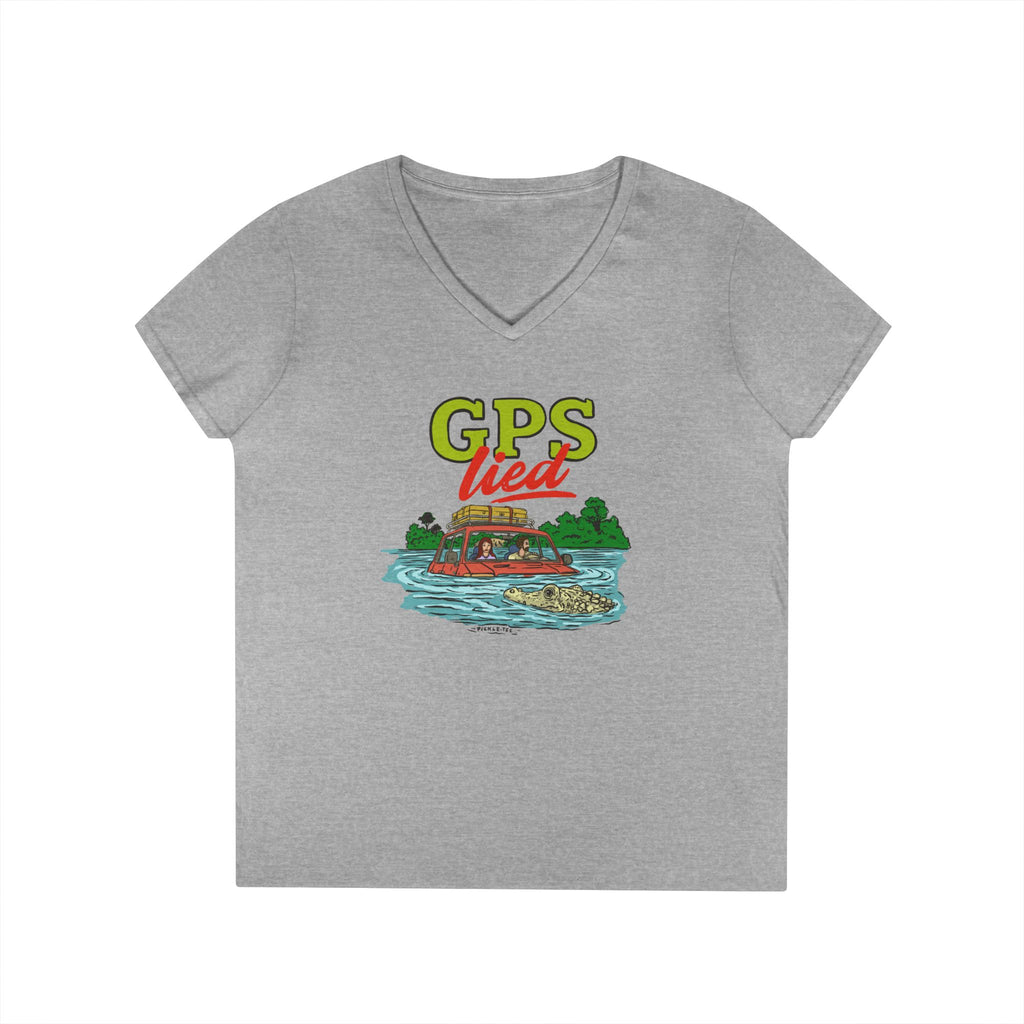 GPS Lied, Women’s Midweight Semi Fitted  V-Neck Tee