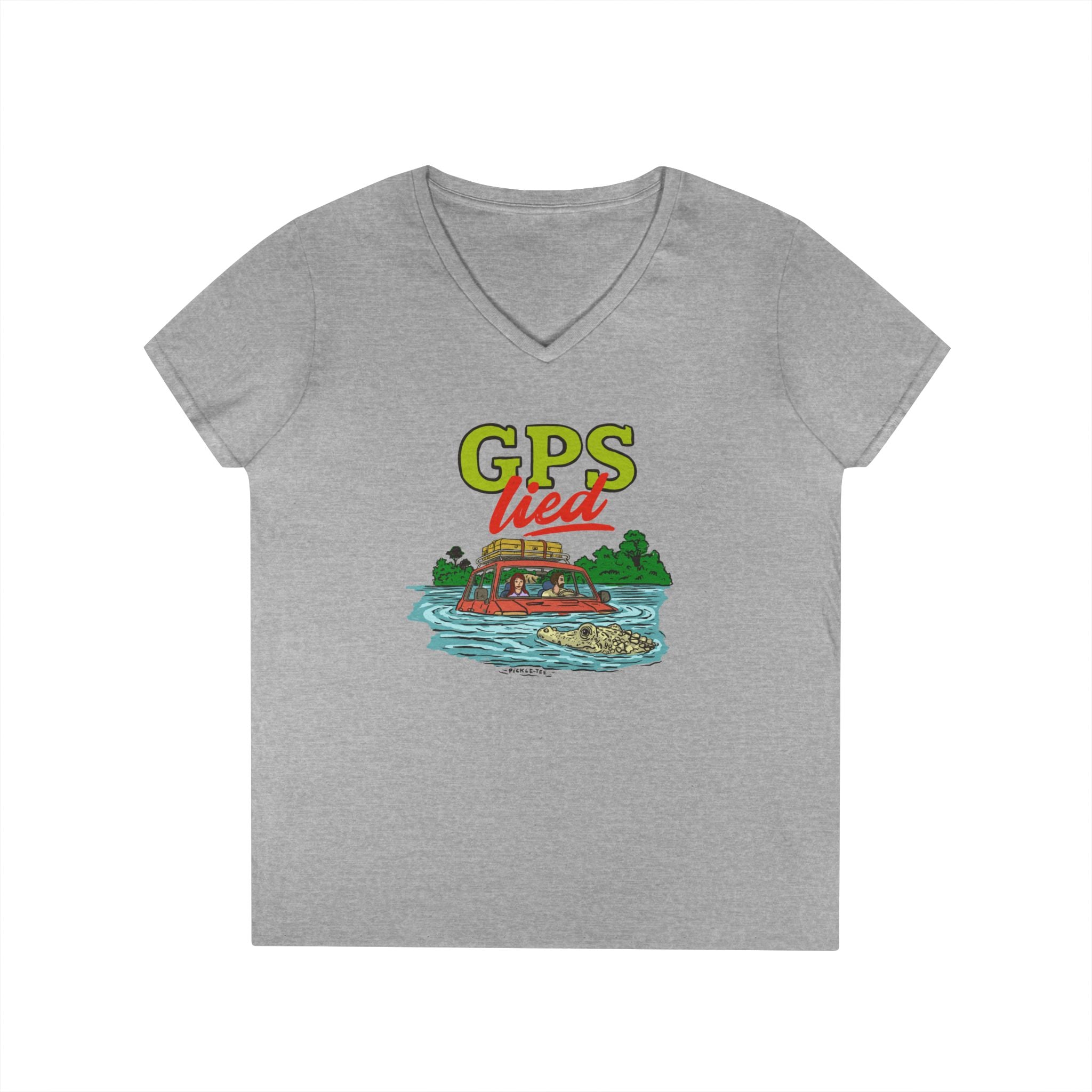GPS Lied, Women’s Midweight Semi Fitted  V-Neck Tee