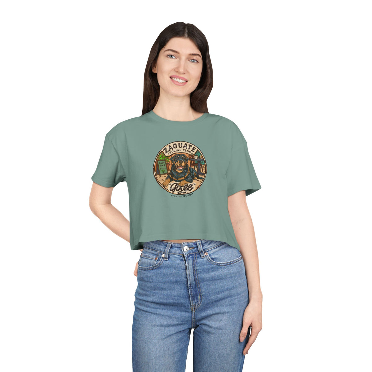 Goose - Zaguate Social Club. Women's Crop Tee