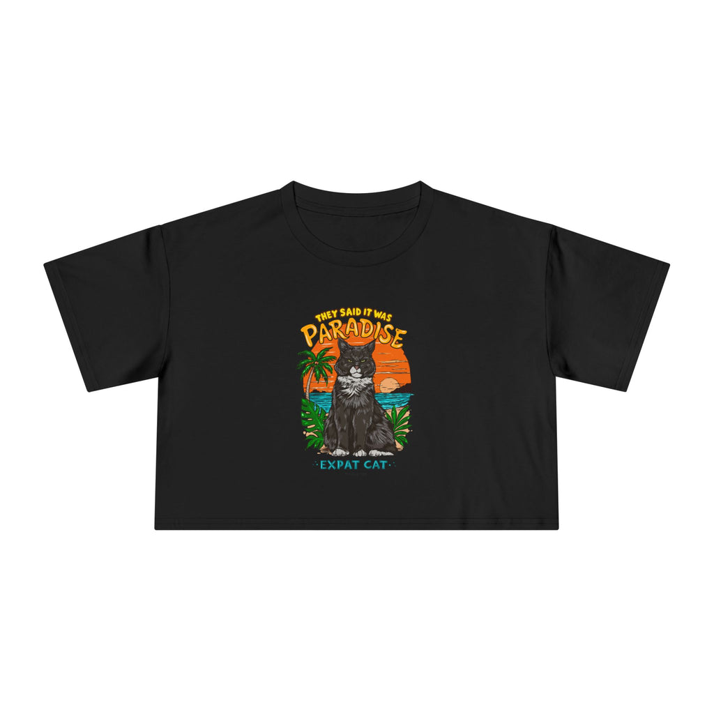 Expat Cat Women's Crop Tee