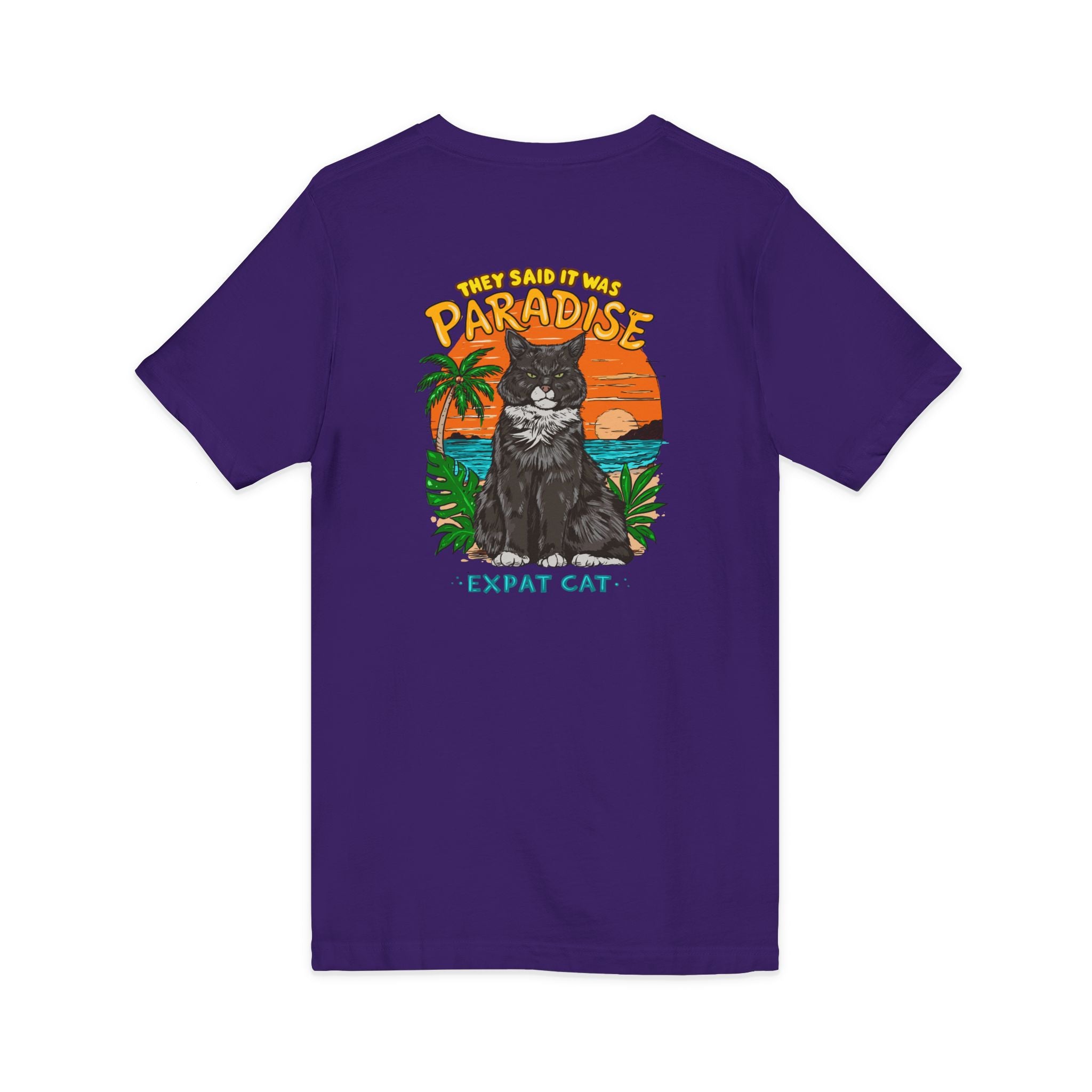 Expat Cat Unisex V-Neck Tee