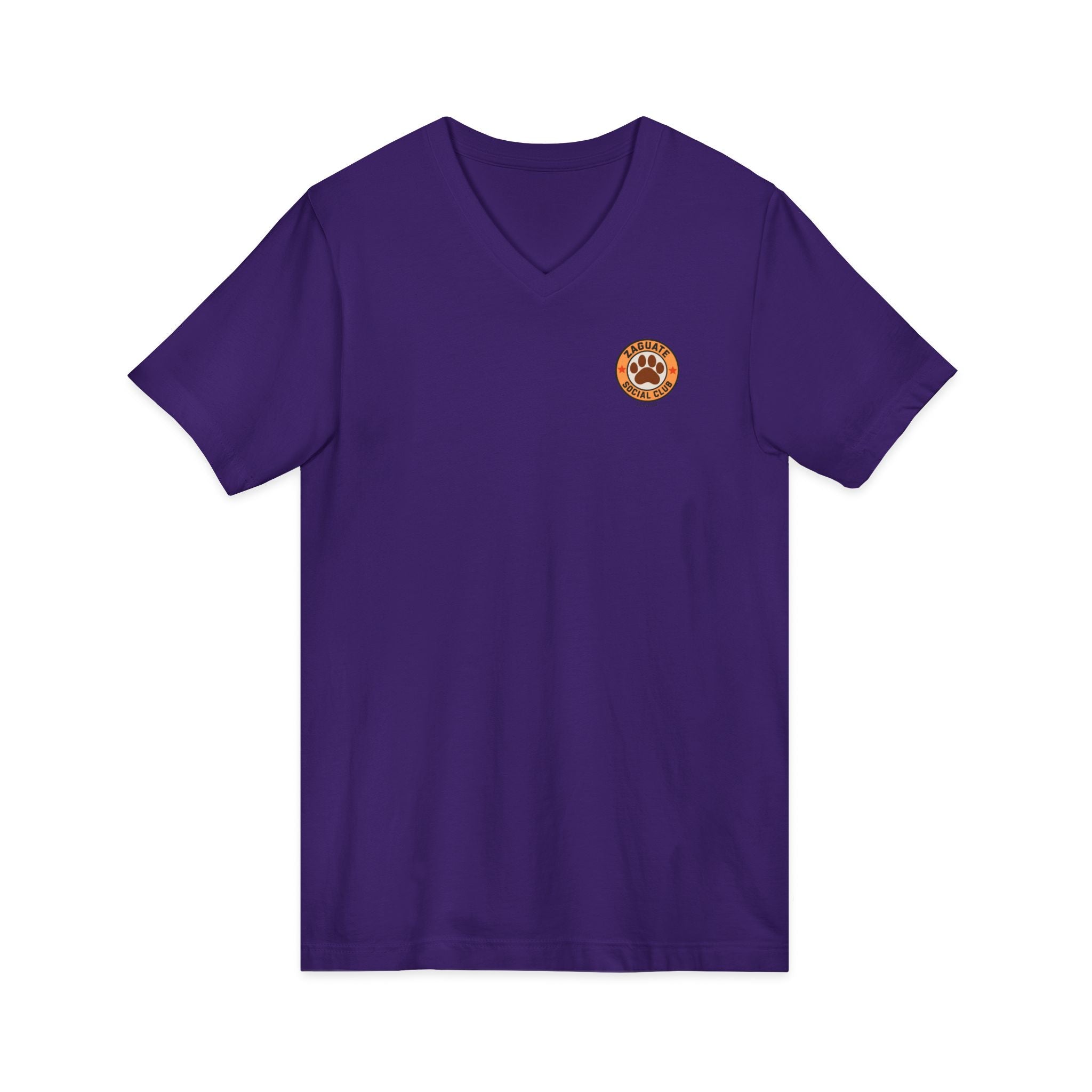 Zaguate Social Club- Goose front logo, Unisex V-Nect Tee