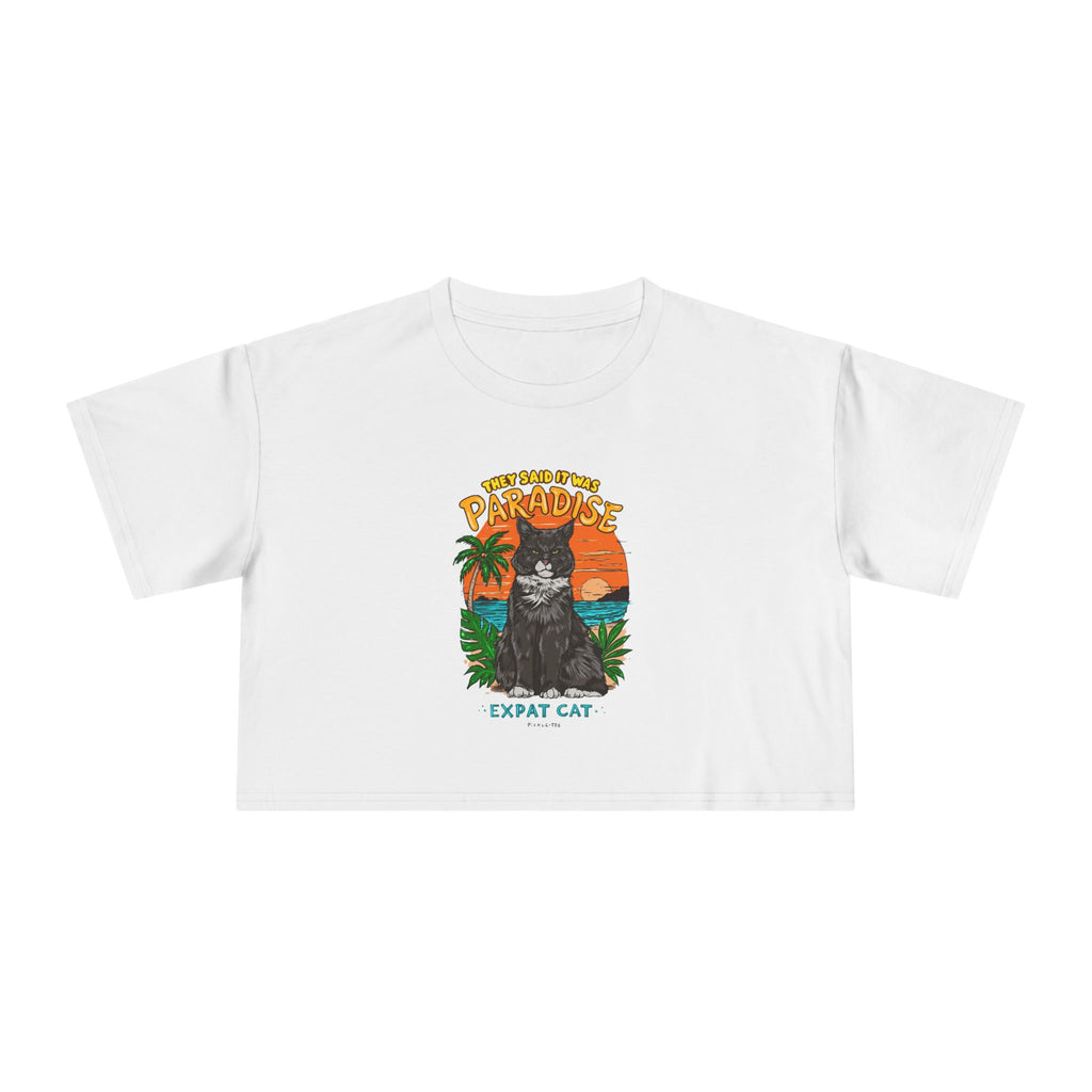 Expat Cat Women's Crop Tee