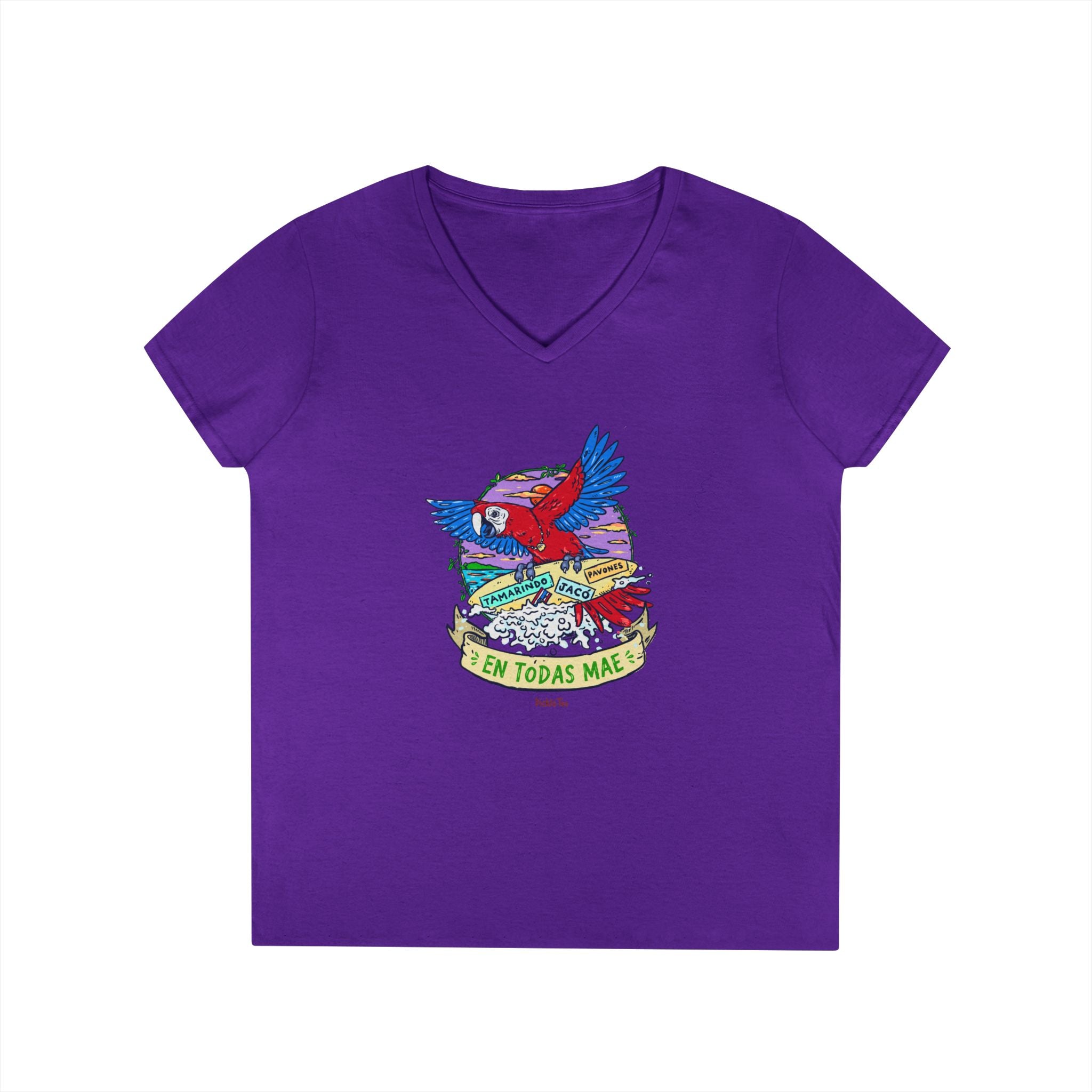 Macaw Ladies' V-Neck Tee