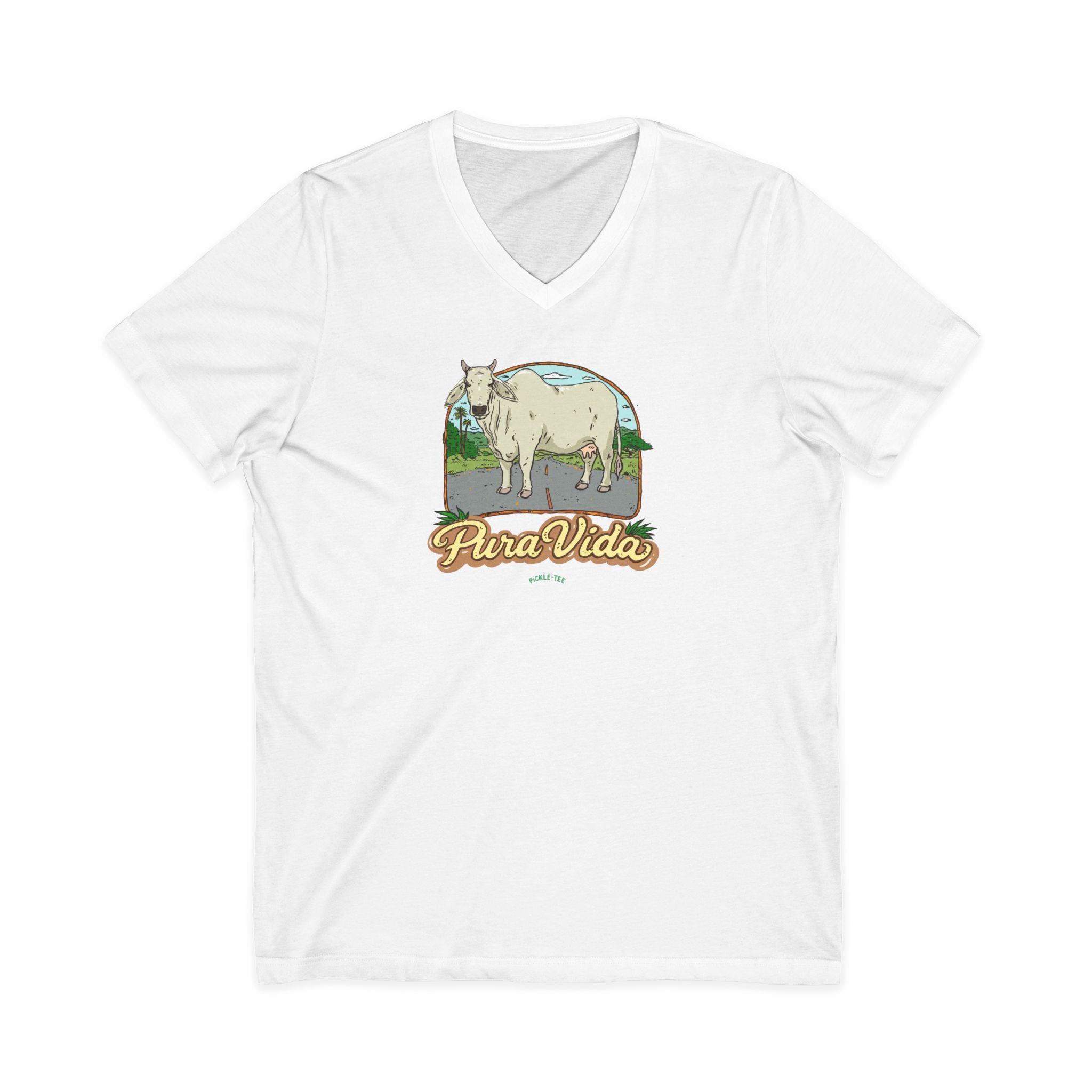 Unisex Jersey Short Sleeve V-Neck Tee