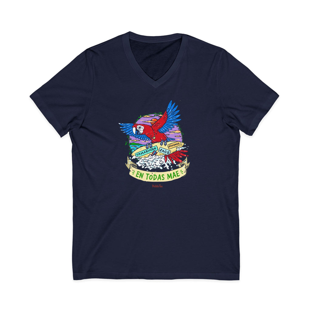 Macaw Unisex V-Neck Tee