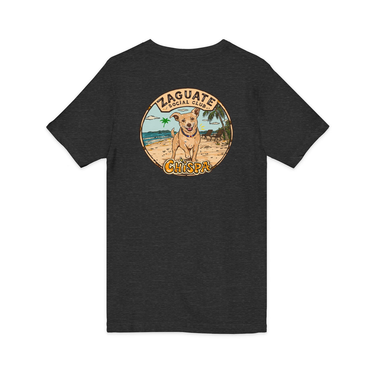 Chispa - Zaguate Social Club, Front Logo Unisex V-Neck Tee