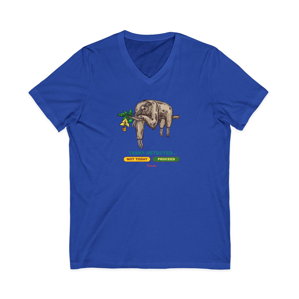 Sloth Tasks Unisex V-Neck Tee