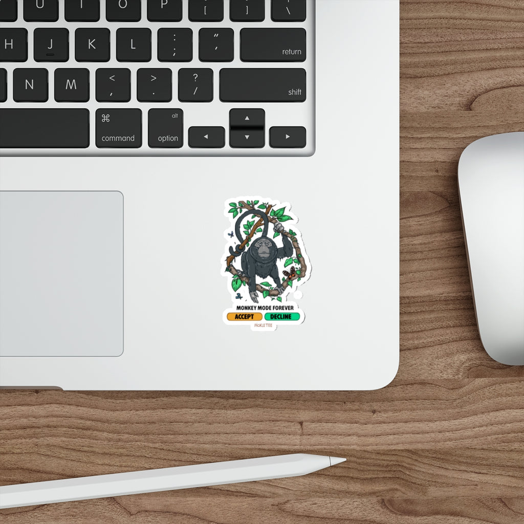 Monkey Mode Die-Cut Stickers