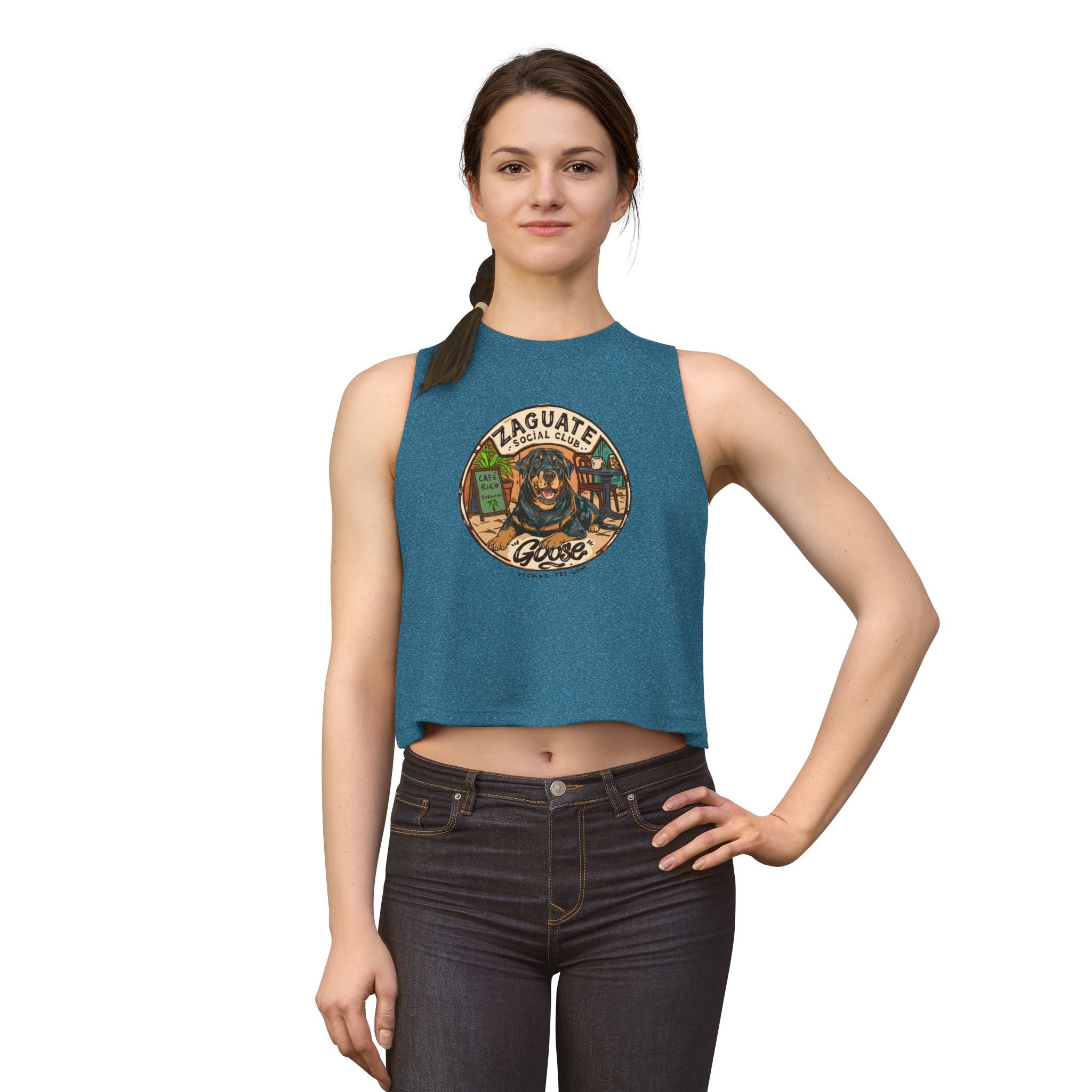 Zaguate Social Club - Goose Women's Racerback Crop Tank