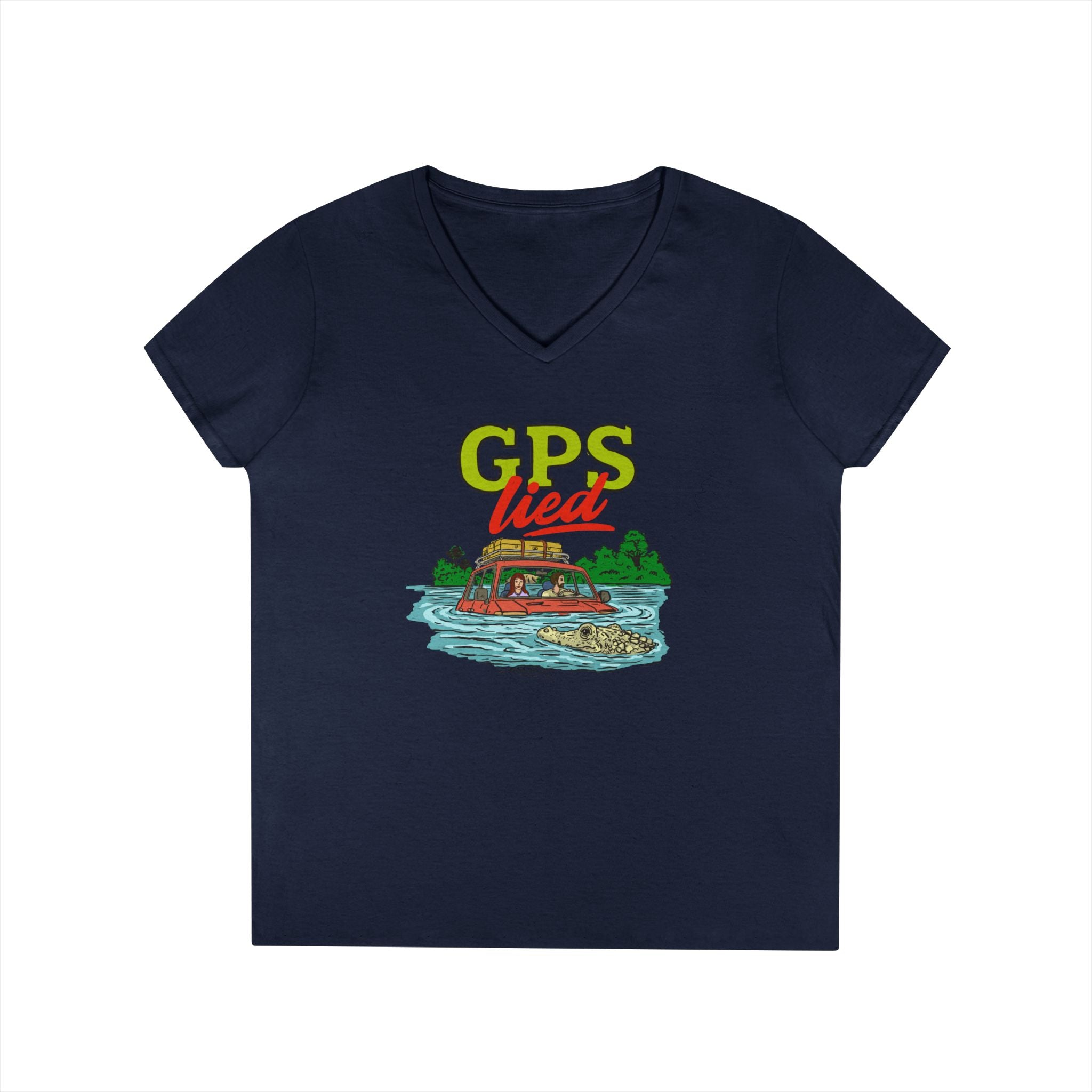 GPS Lied, Women’s Midweight Semi Fitted  V-Neck Tee