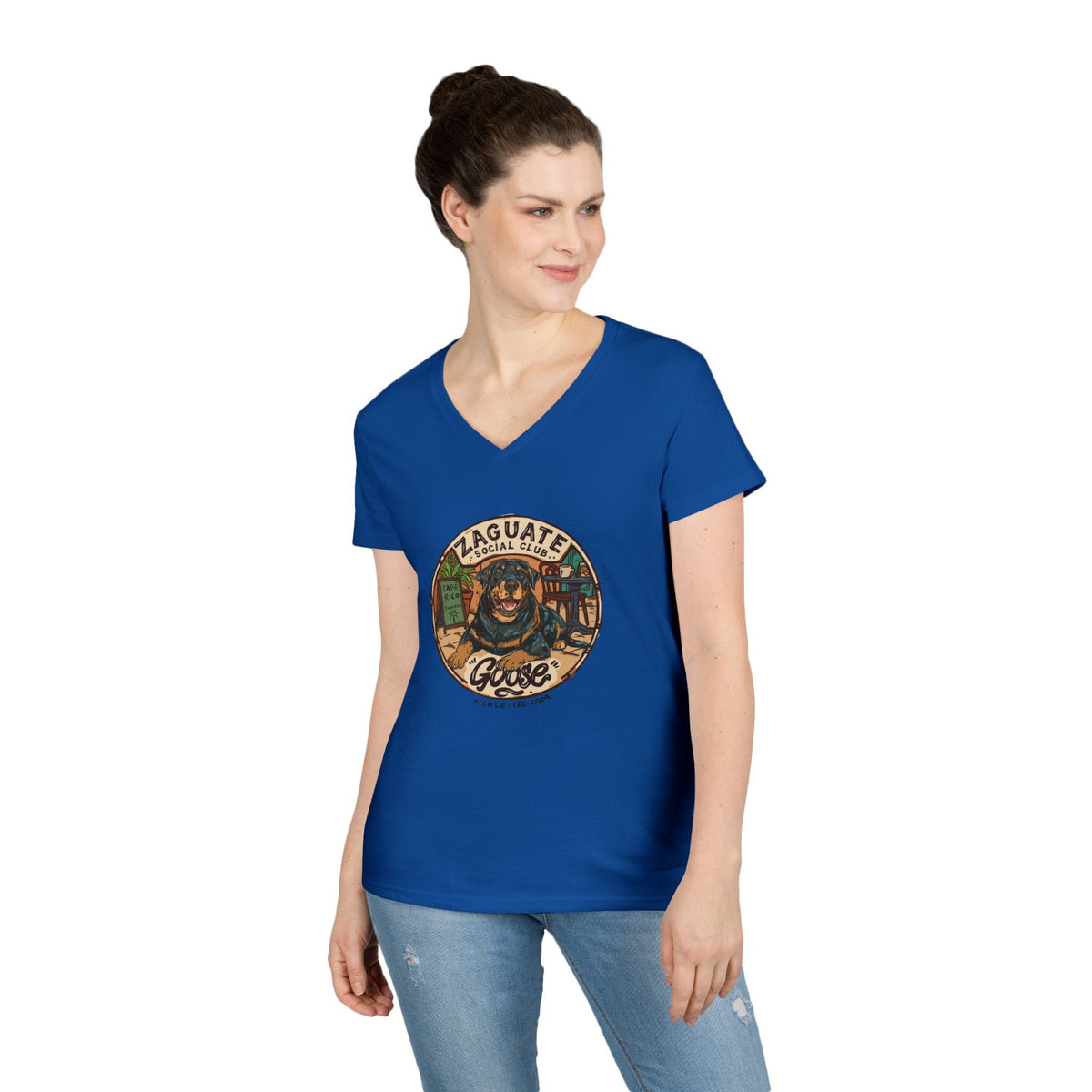 Goose - Zaguate Social Club, Women’s V-Neck Tee