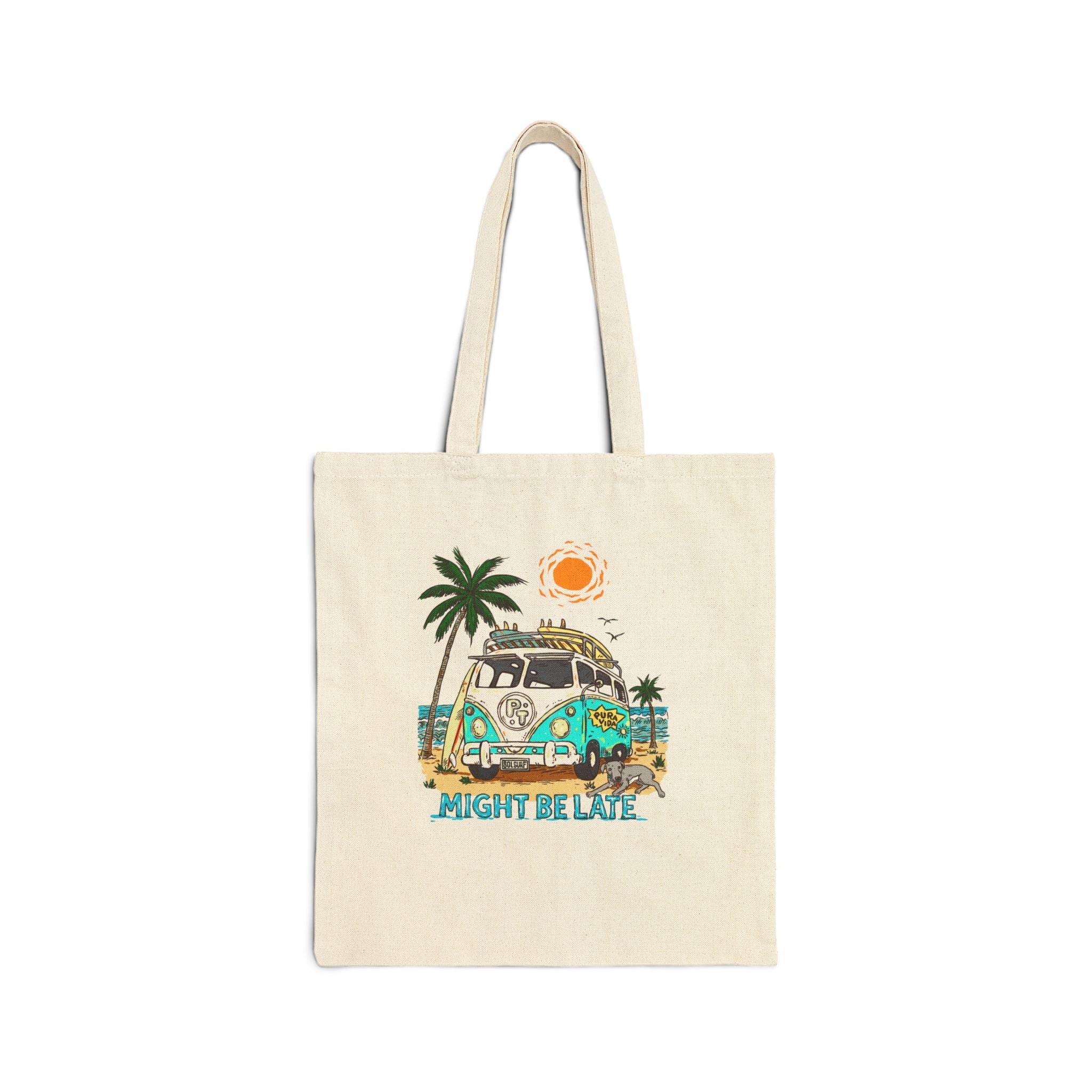 Gone Surfing Cotton Canvas Tote Bag