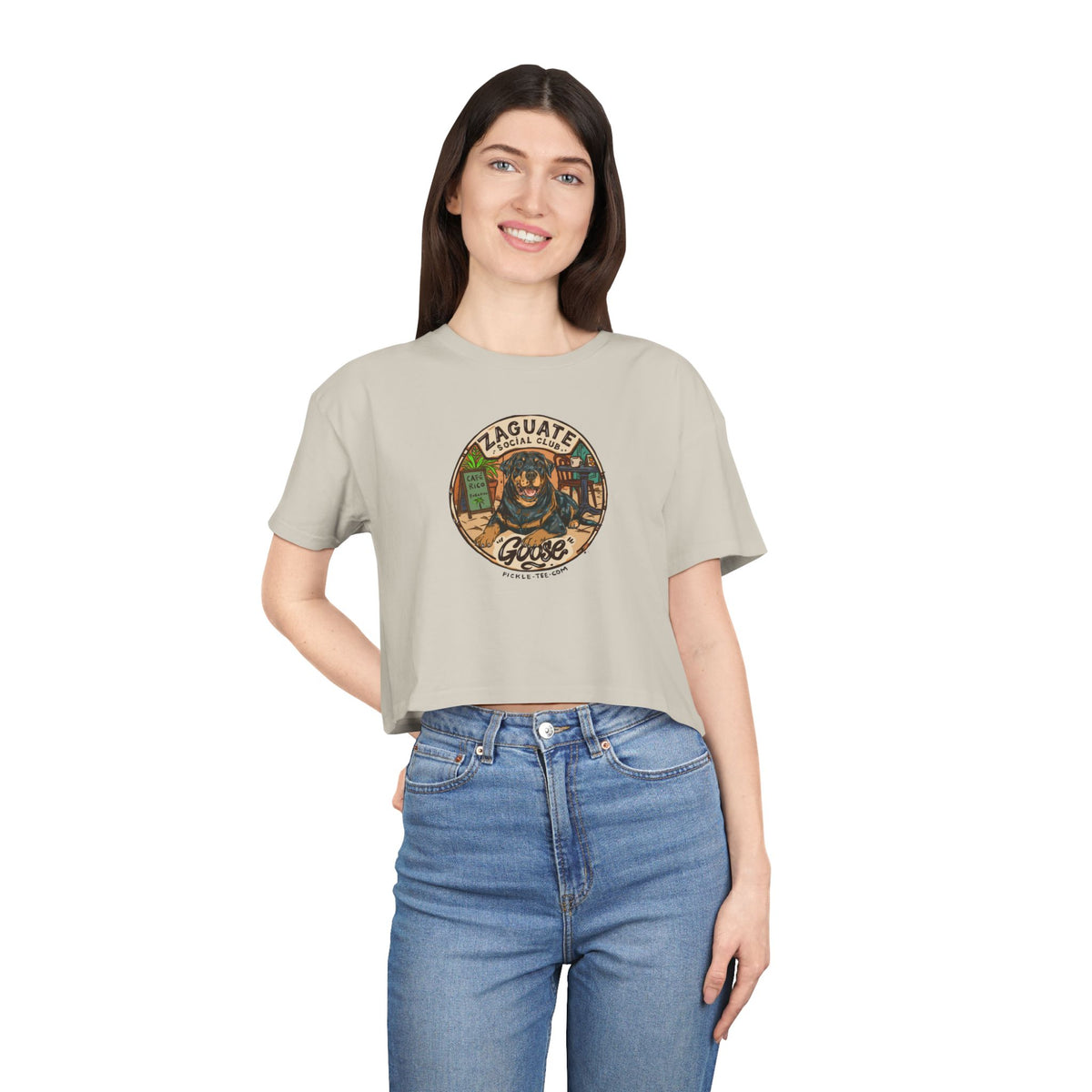 Goose - Zaguate Social Club. Women's Crop Tee