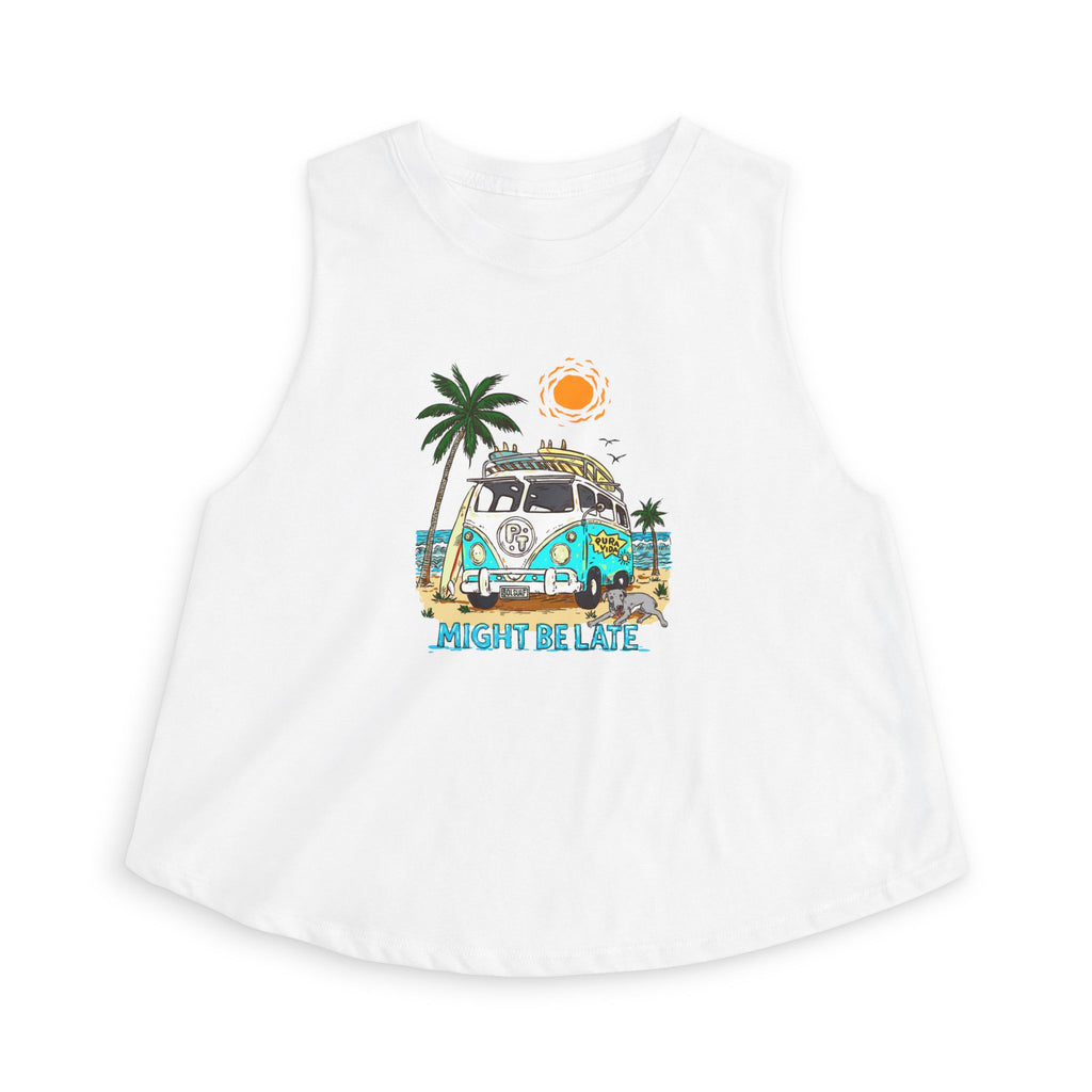 Surfing, Might Be Late Women's Crop Top