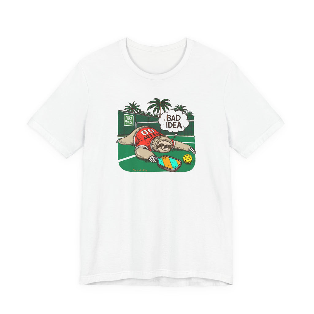 Pickleball Speedy the Sloth, Unisex Crew Neck Tee