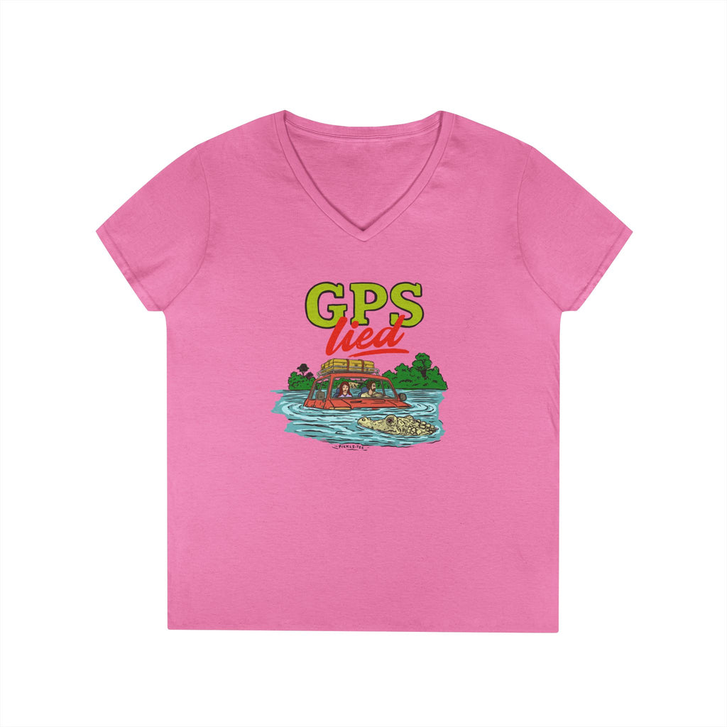 GPS Lied, Women’s Midweight Semi Fitted  V-Neck Tee