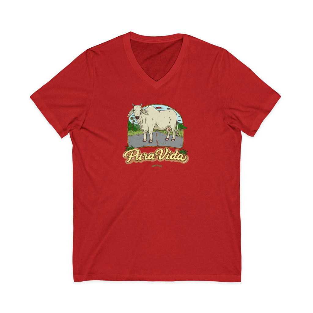 Unisex Jersey Short Sleeve V-Neck Tee