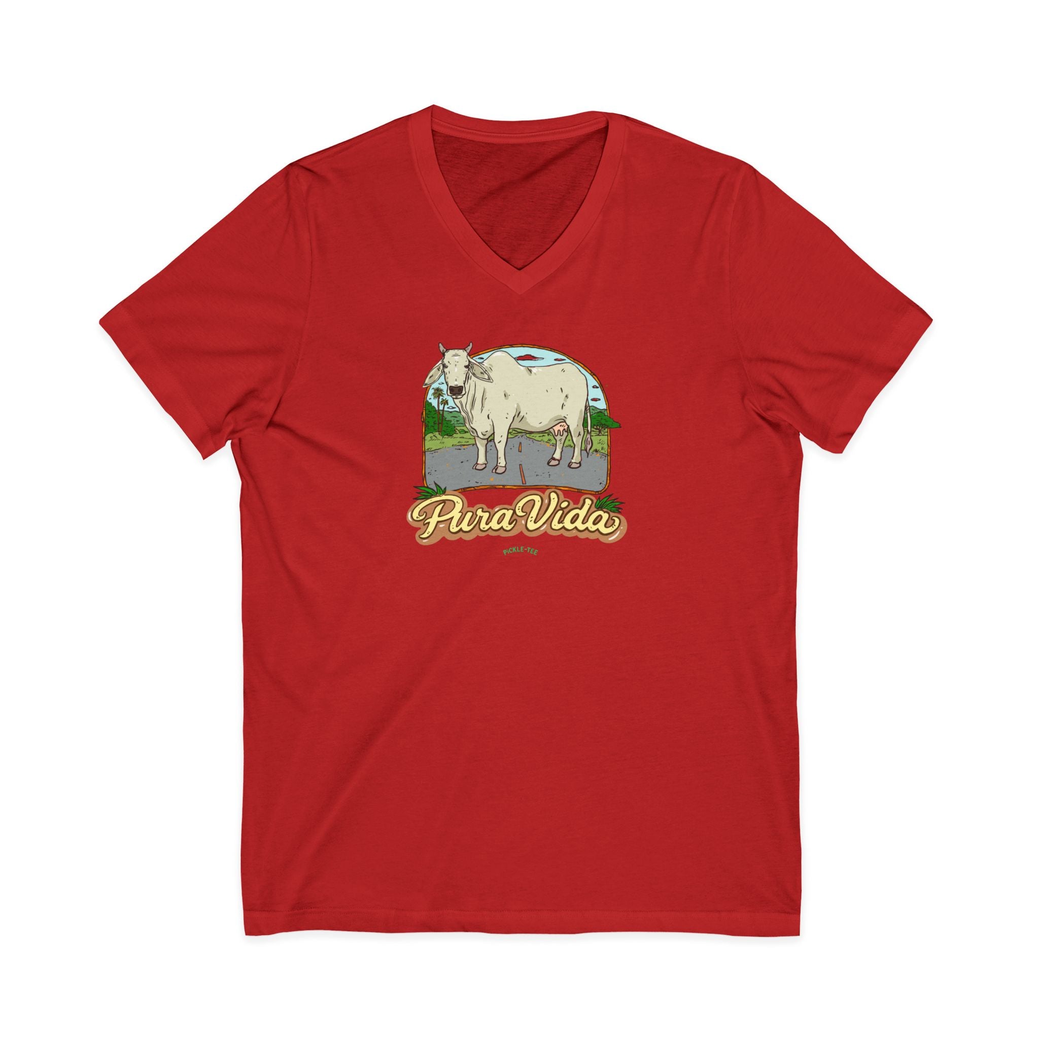 Unisex Jersey Short Sleeve V-Neck Tee