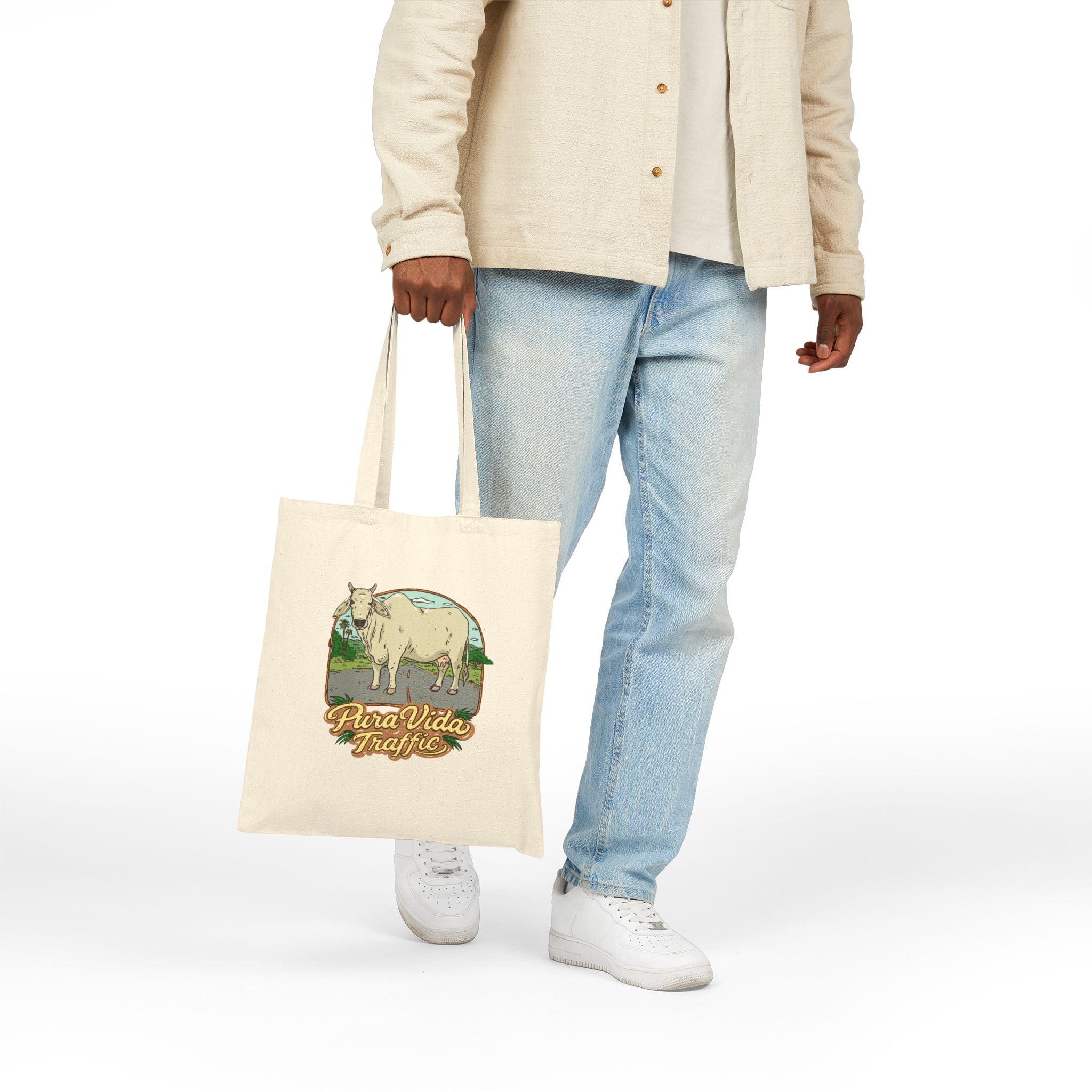 Pura Vida Traffic Cotton Canvas Tote Bag