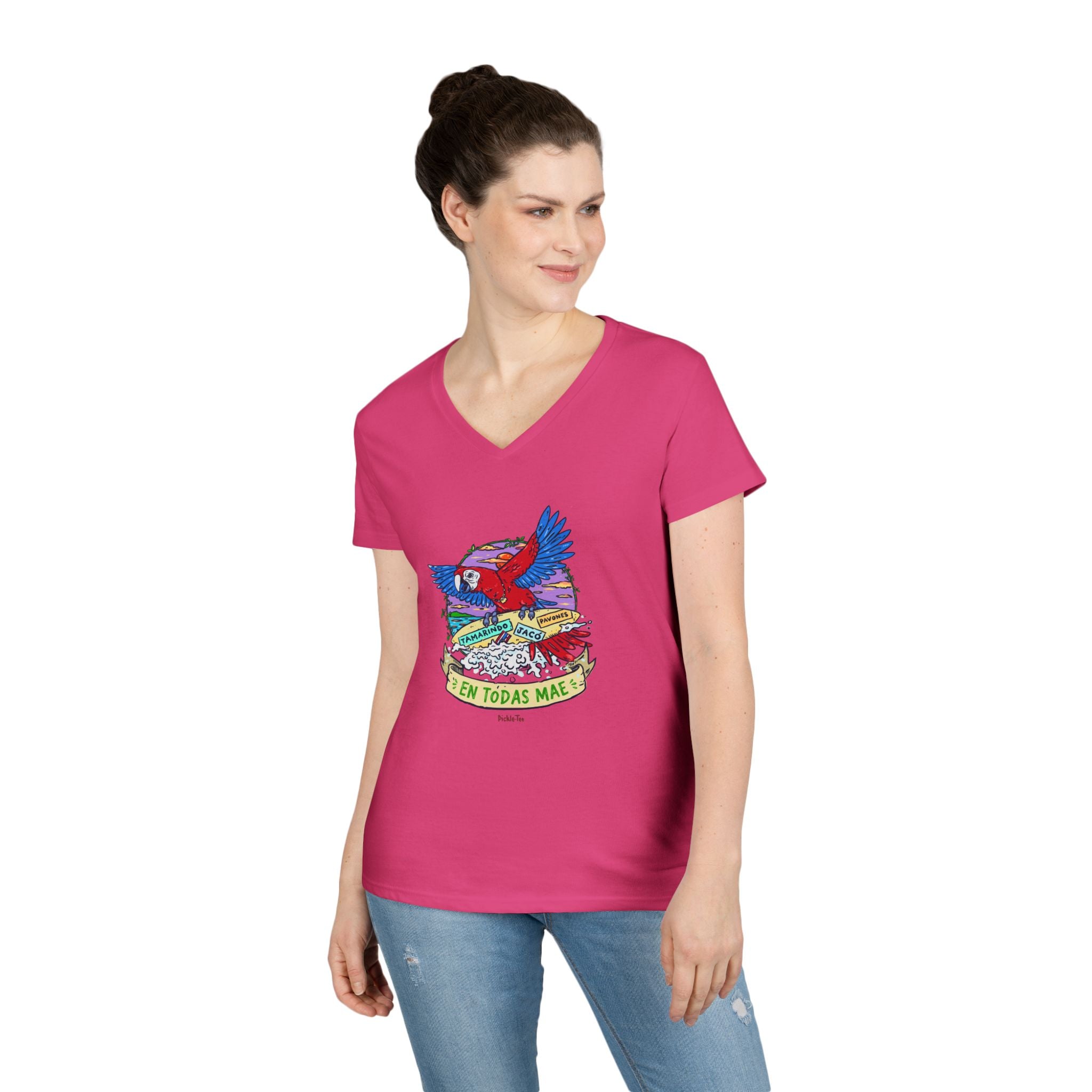 Macaw Ladies' V-Neck Tee