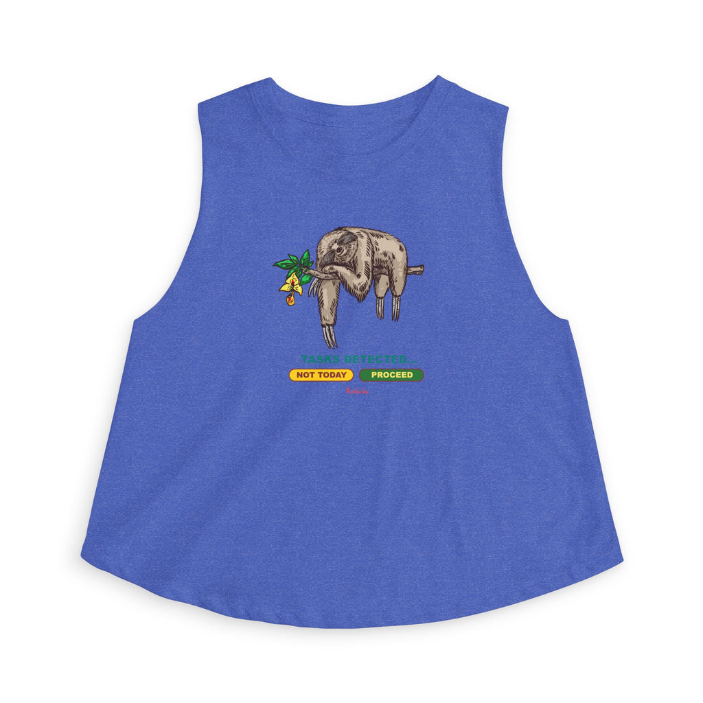 Sloth Tasks Women's Cropped Racerback Tank