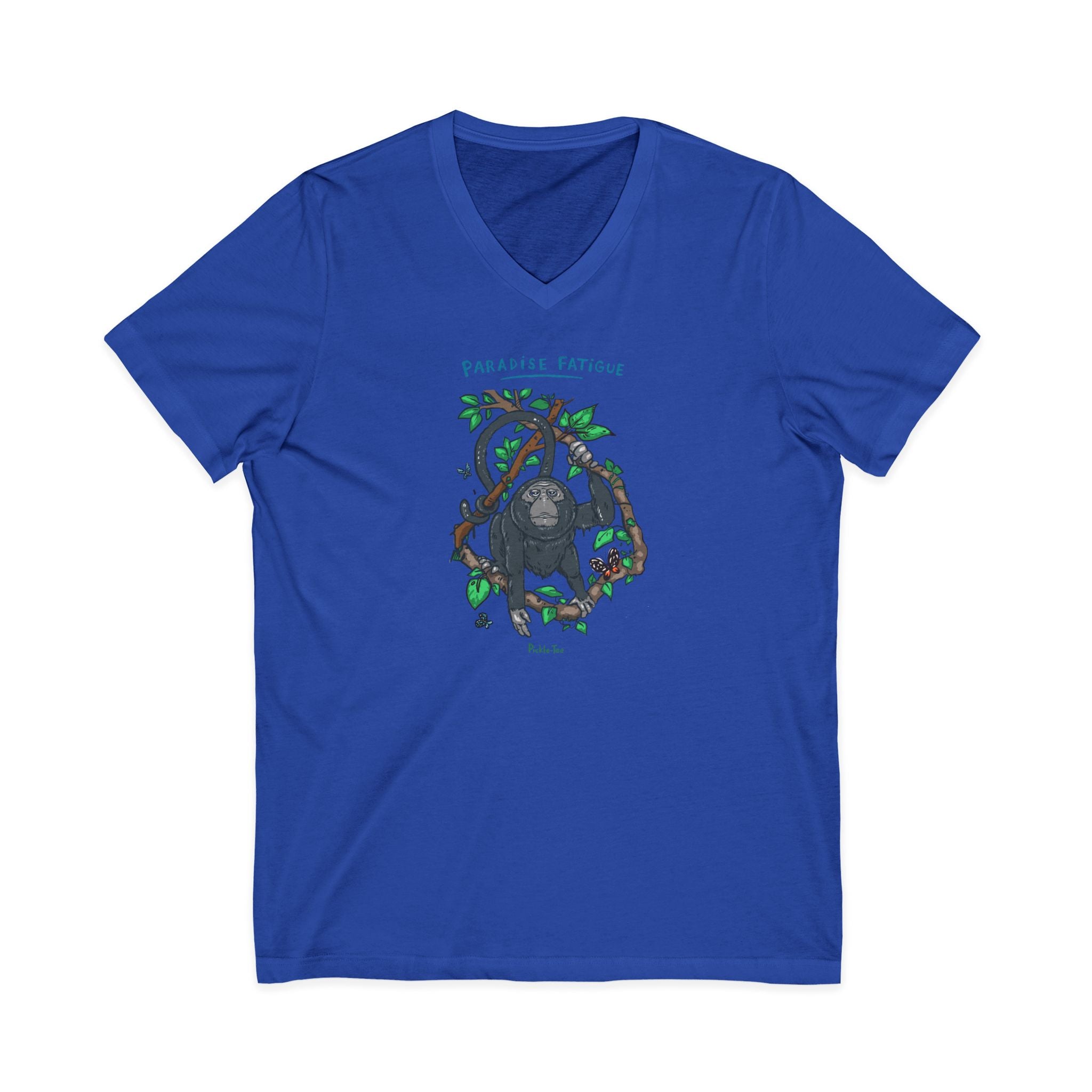 Monkey Paradise Jersey V-Neck Tee