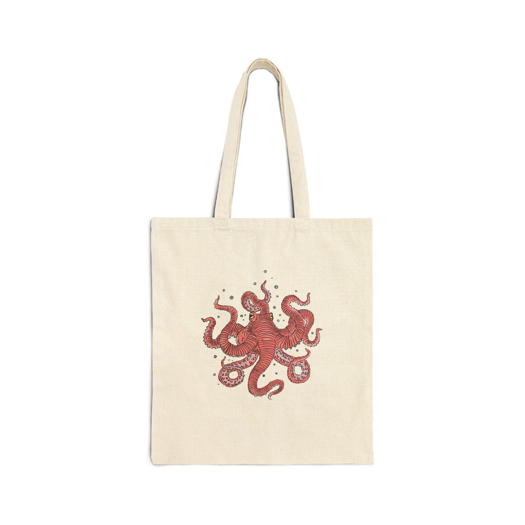Octopus Cotton Canvas Tote Bag