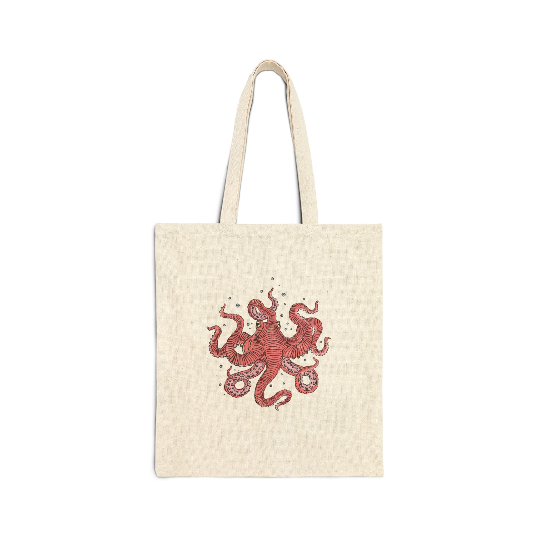 Octopus Cotton Canvas Tote Bag