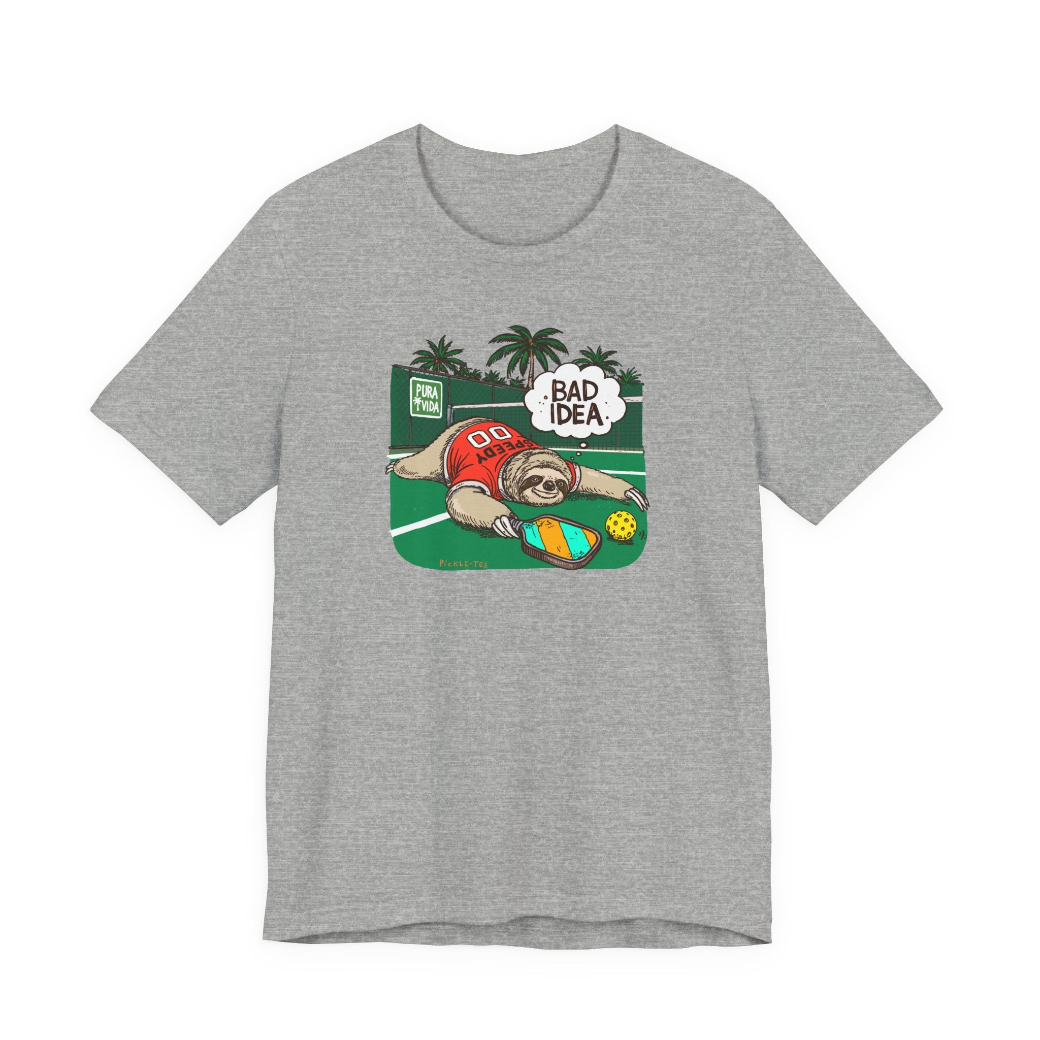Pickleball Speedy the Sloth, Unisex Crew Neck Tee