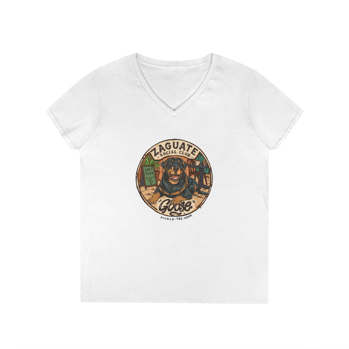 Goose - Zaguate Social Club, Women’s V-Neck Tee