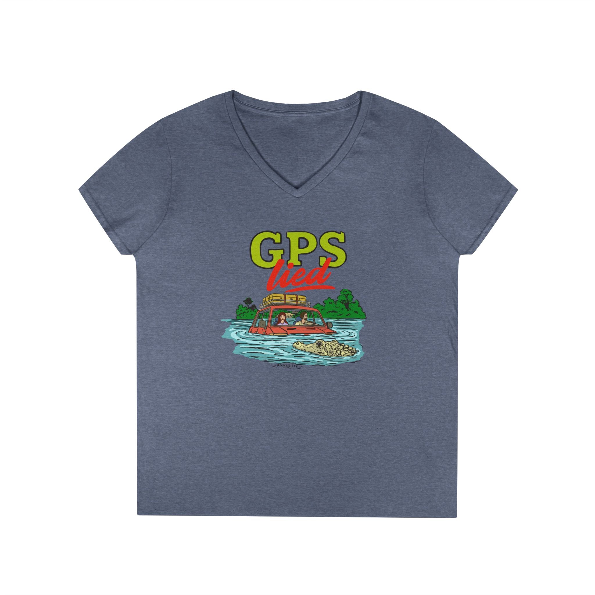 GPS Lied, Women’s Midweight Semi Fitted  V-Neck Tee