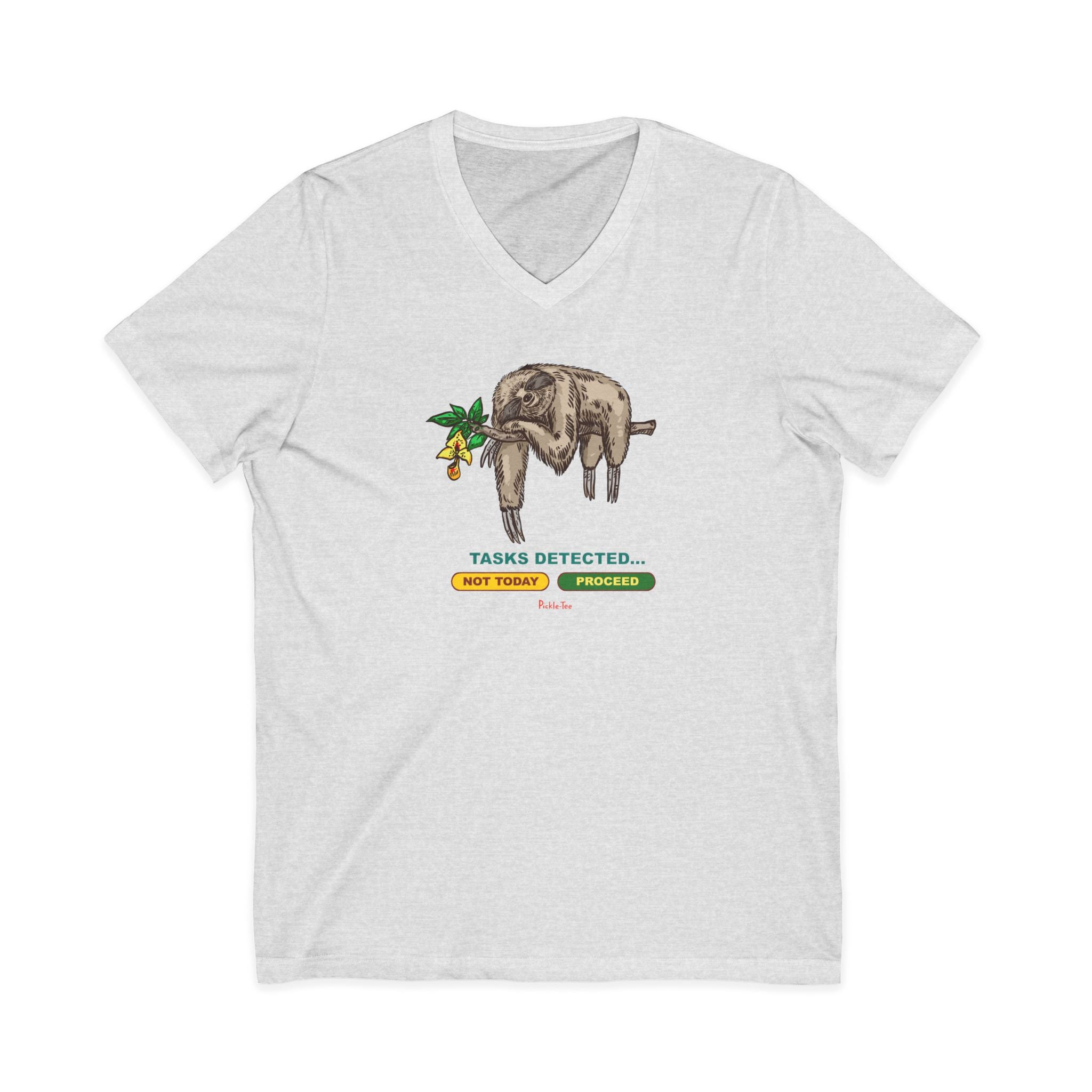 Sloth Tasks Unisex V-Neck Tee