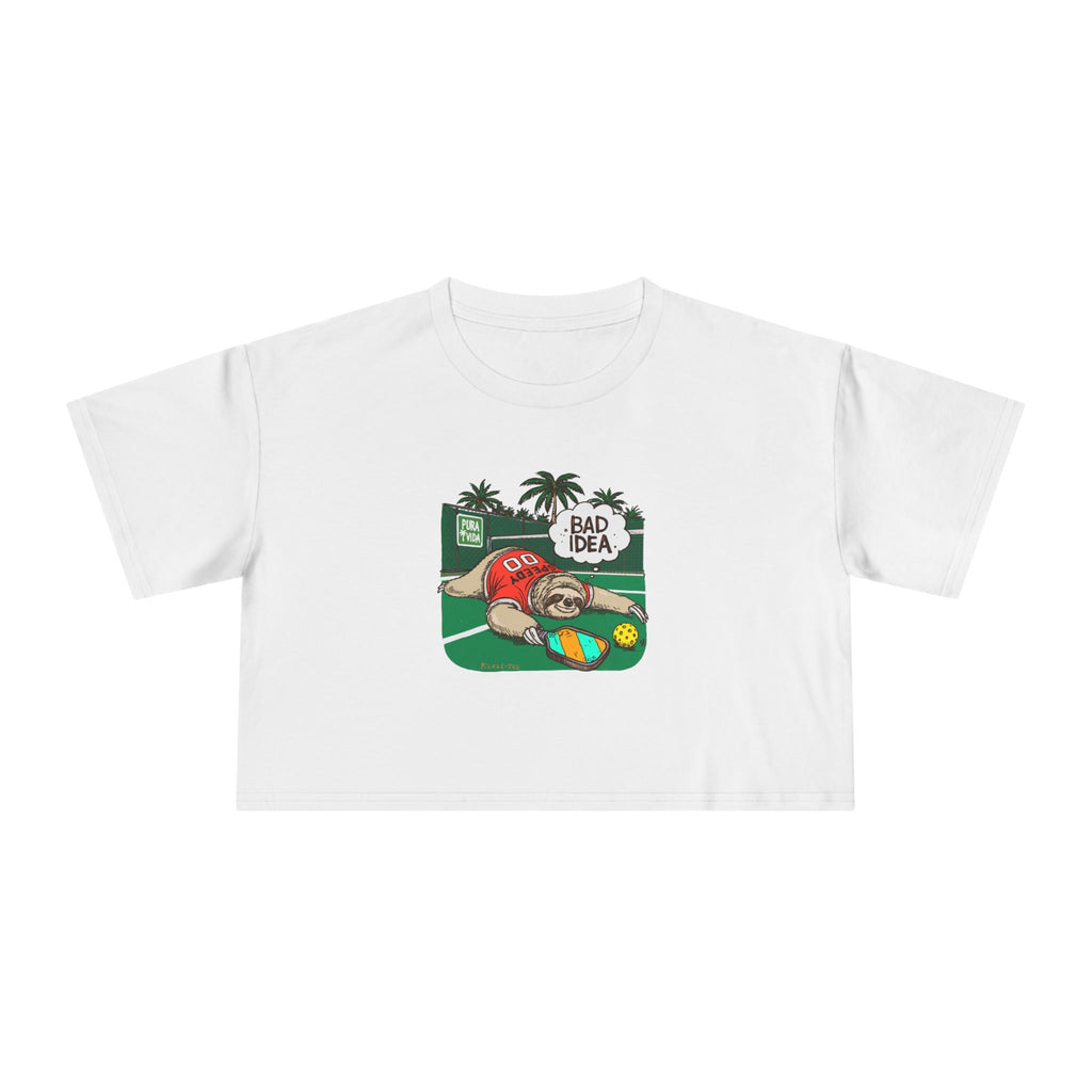 Pickleball Speedy the Sloth Women's Crop Tee