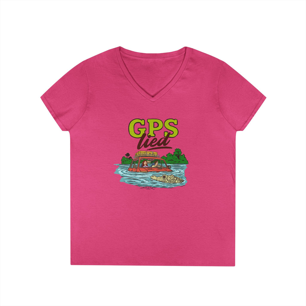 GPS Lied, Women’s Midweight Semi Fitted  V-Neck Tee