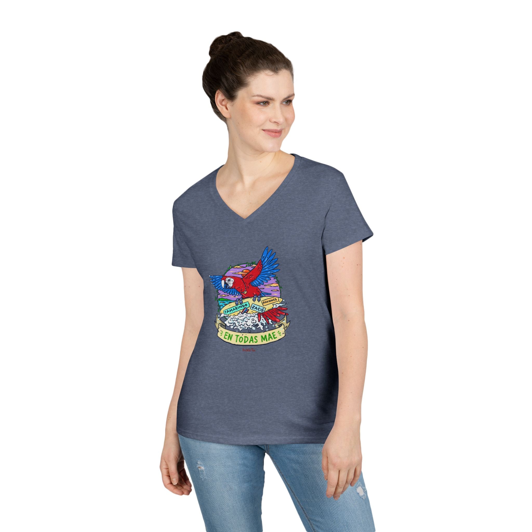 Macaw Ladies' V-Neck Tee