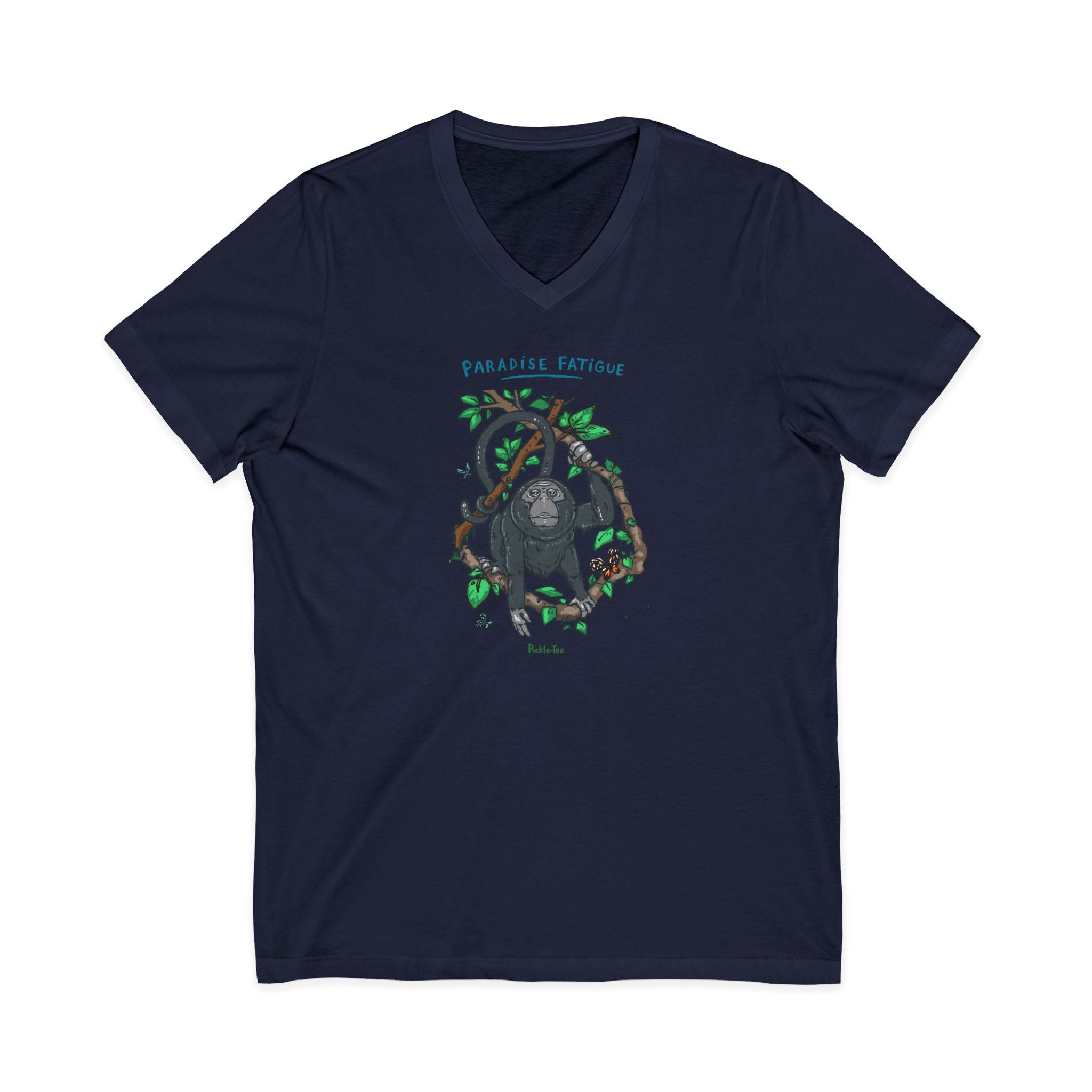 Monkey Paradise Jersey V-Neck Tee