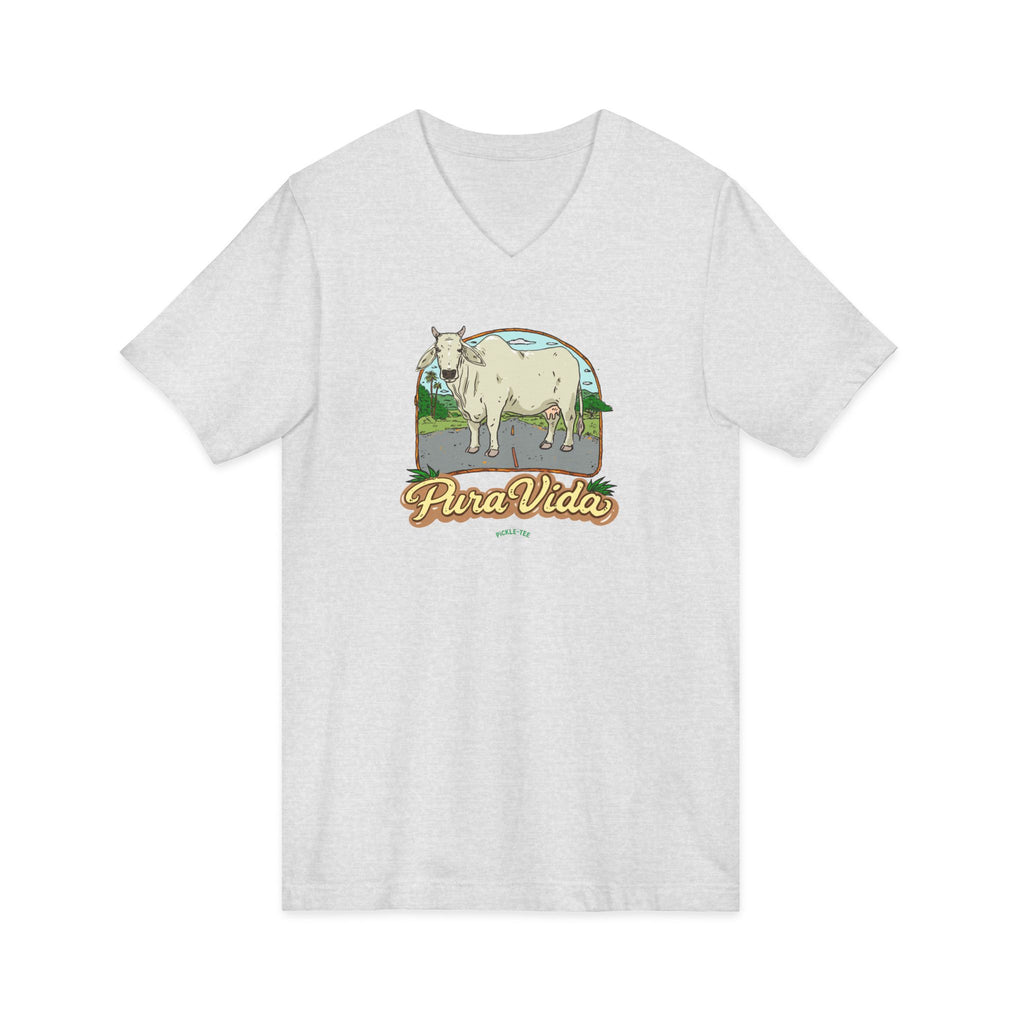Unisex Jersey Short Sleeve V-Neck Tee
