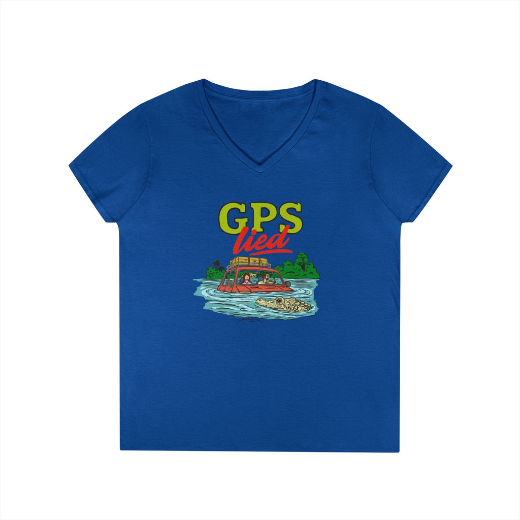 GPS Lied, Women’s Midweight Semi Fitted  V-Neck Tee