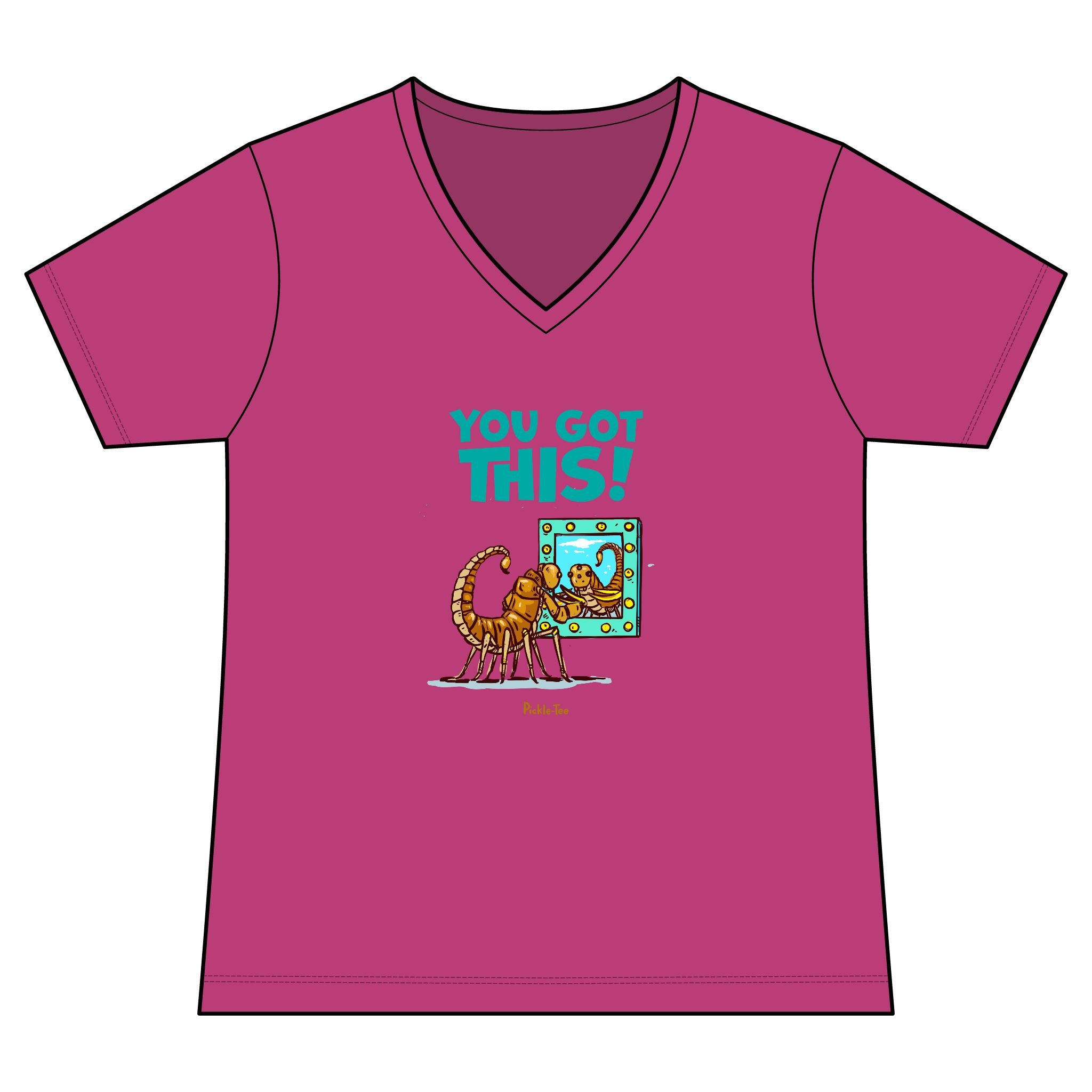 You Got This Women's Fitted Lightweight V-Neck Tee