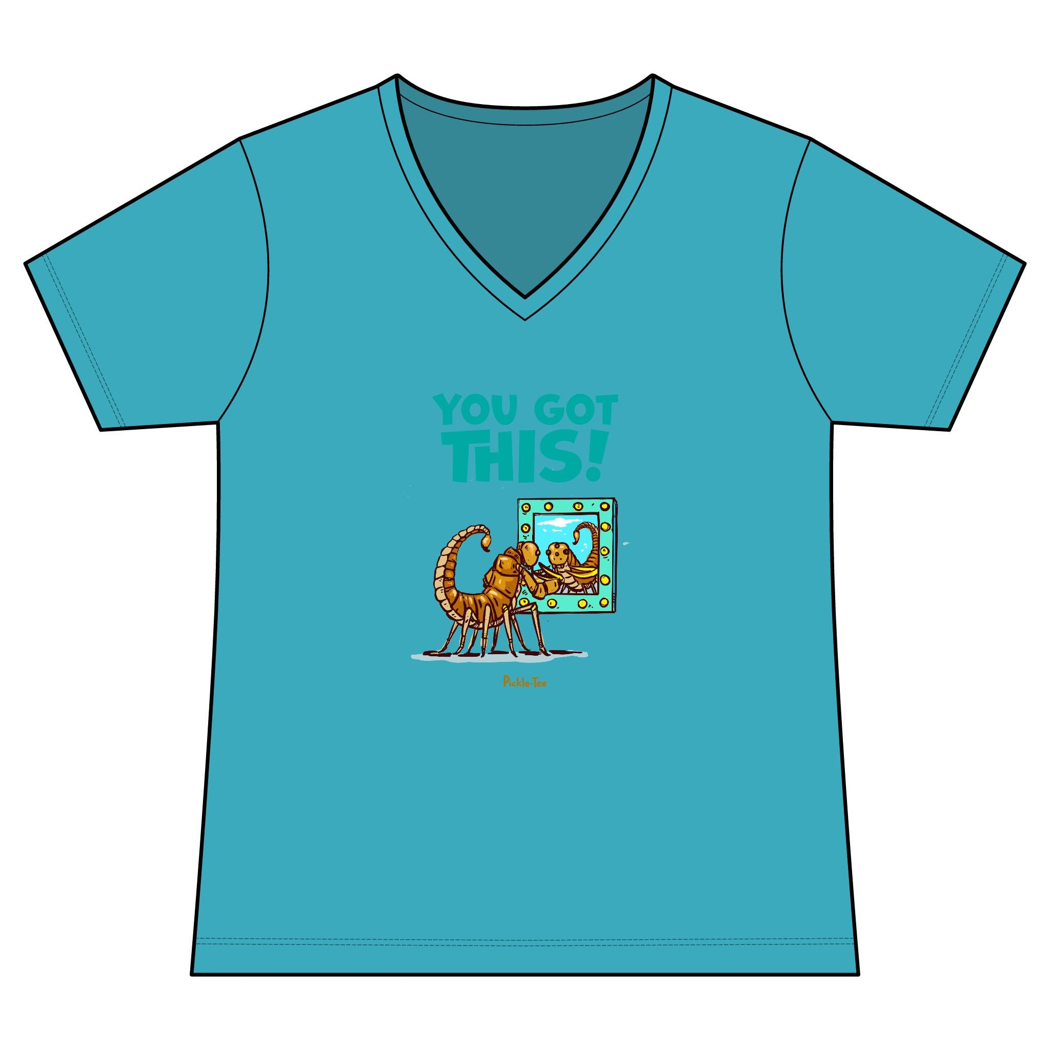 You Got This Women's Fitted Lightweight V-Neck Tee