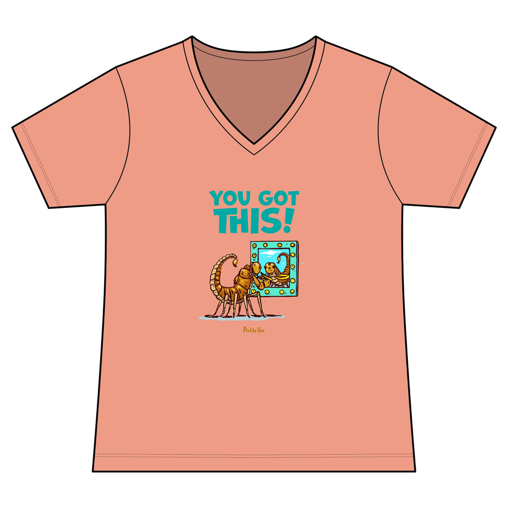 You Got This Women's Fitted Lightweight V-Neck Tee