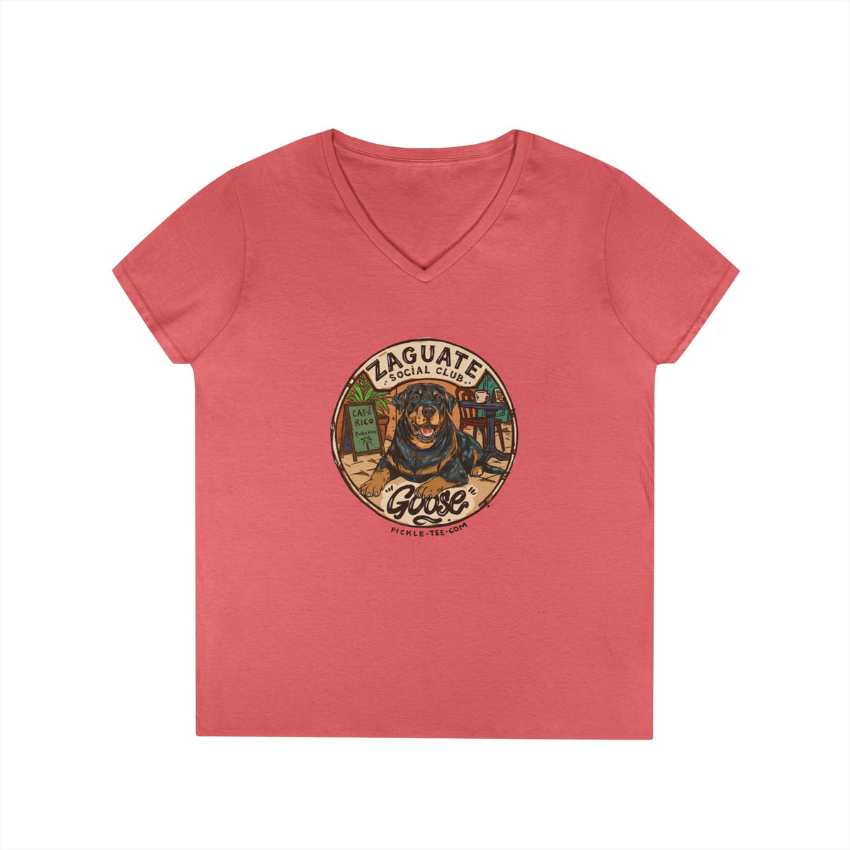 Goose - Zaguate Social Club, Women’s V-Neck Tee