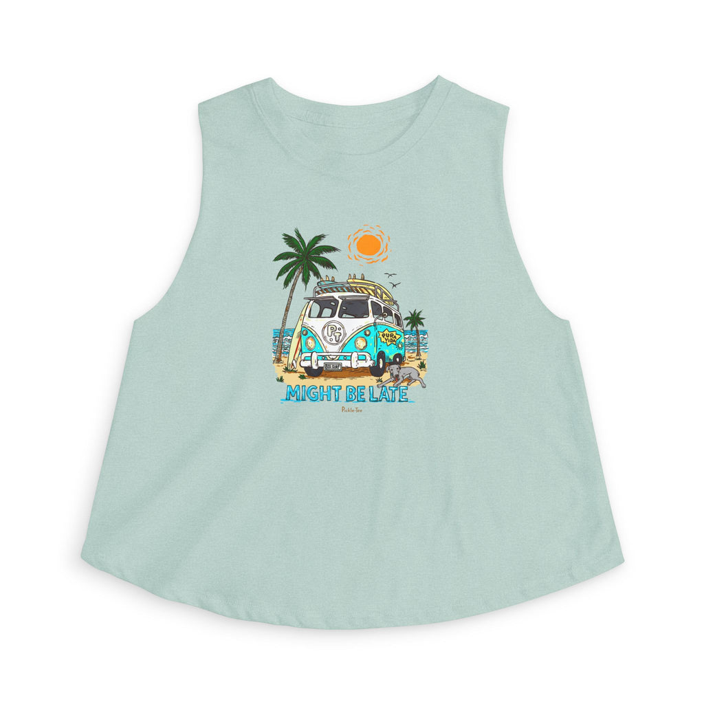 Surfing, Might Be Late Women’s Crop Top