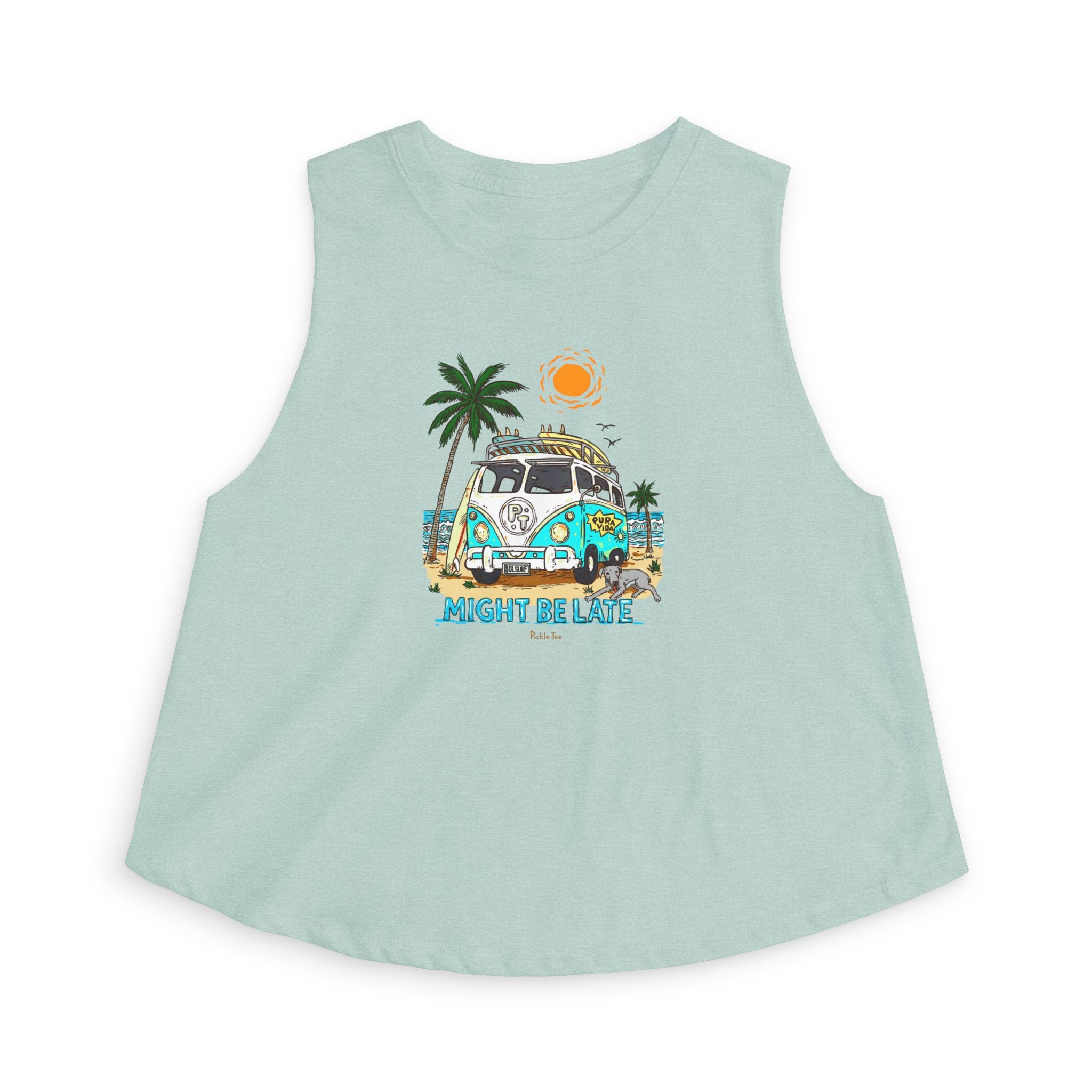 Surfing, Might Be Late Women’s Crop Top