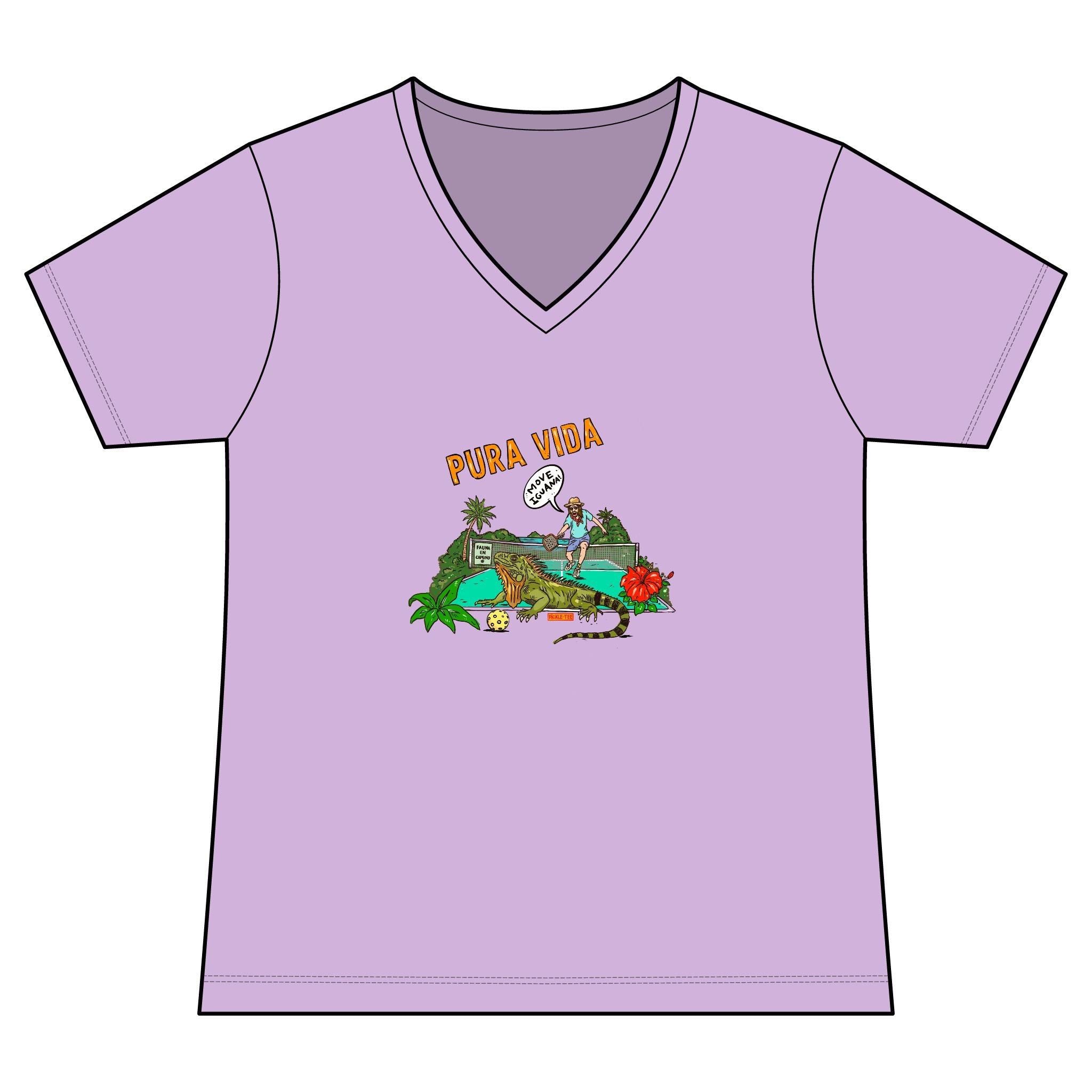 Iguana Pickleball, Women's Lightweight V-Neck Tee